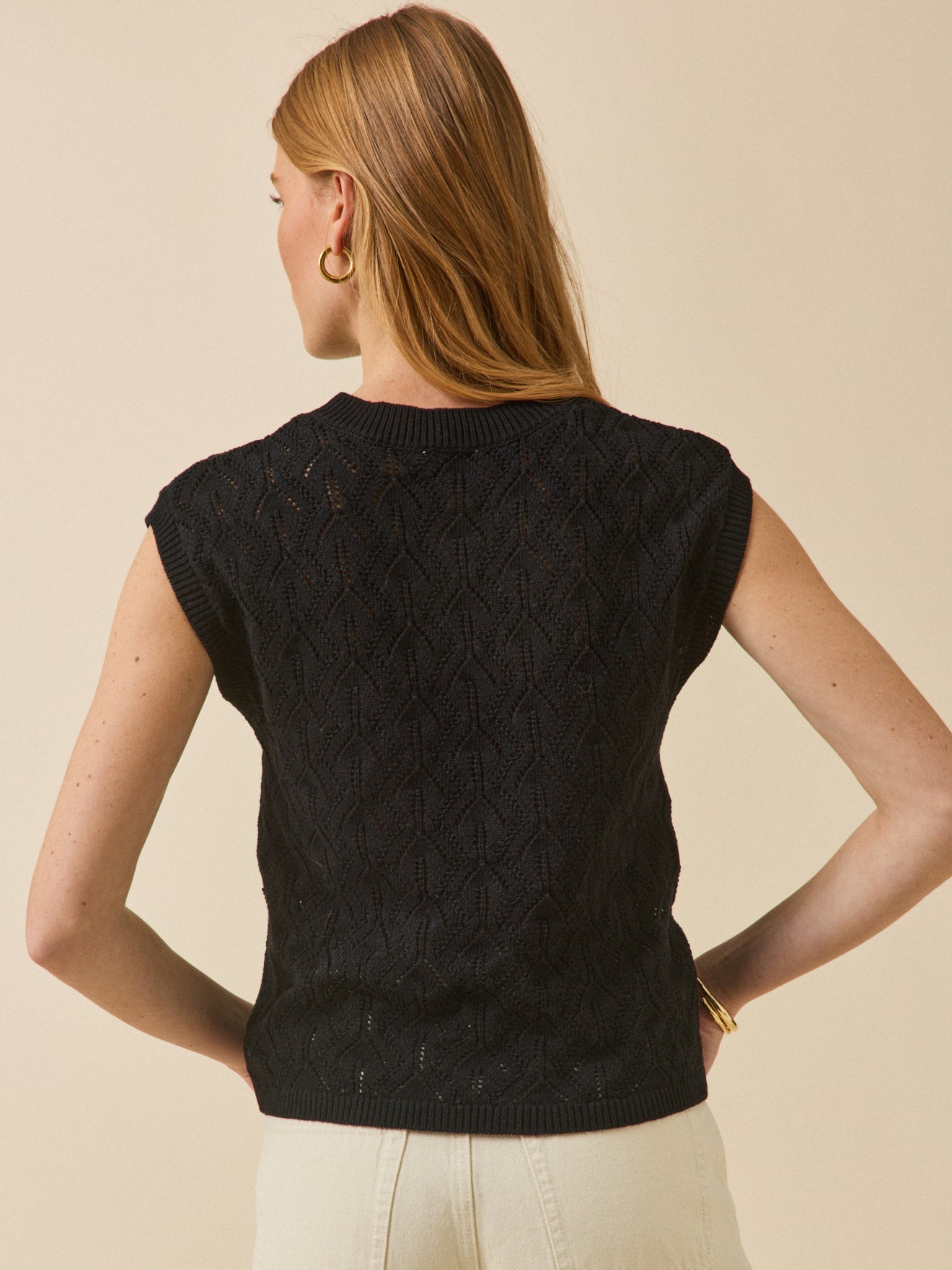 Pull sans manches femme coton biologique