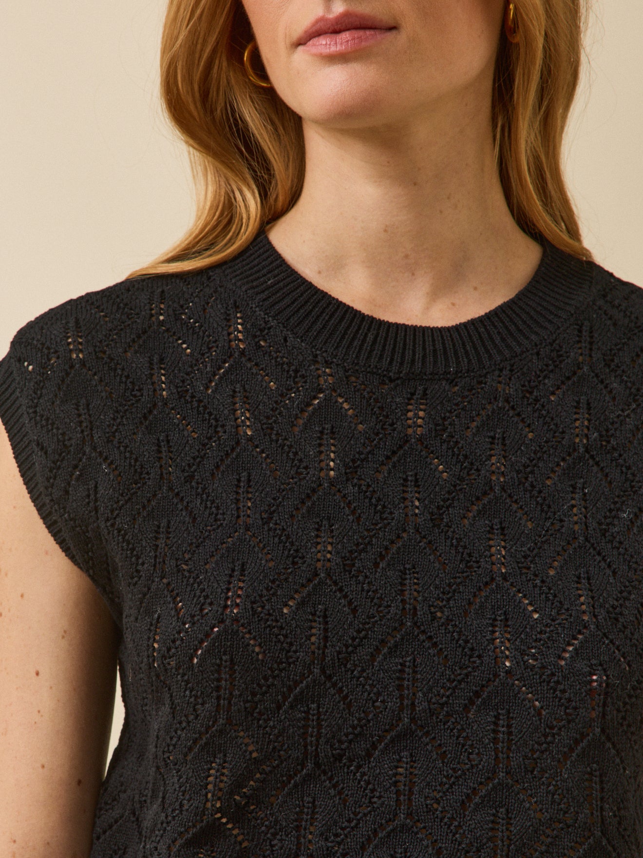 Pull sans manches femme coton biologique