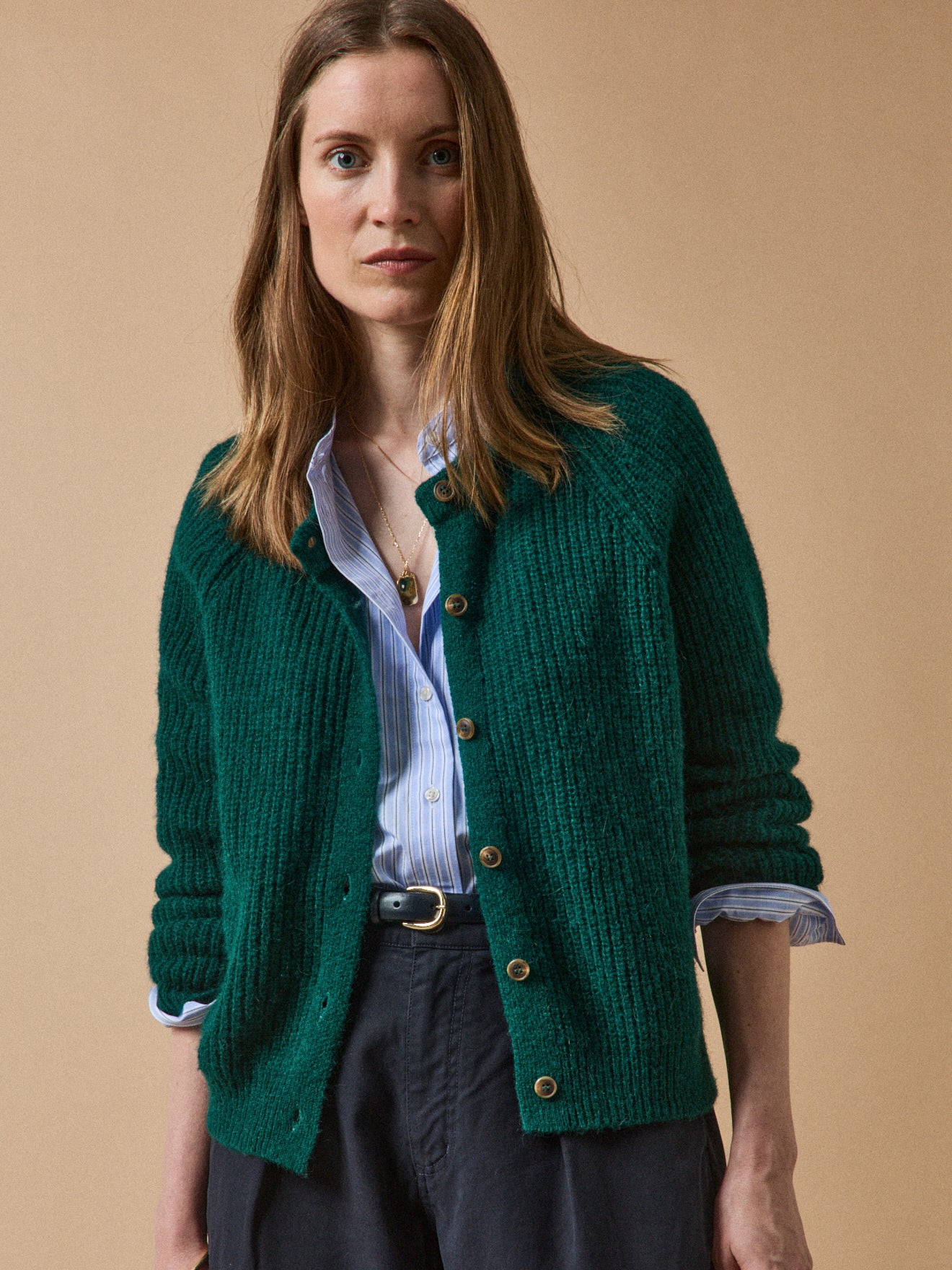 Gilet femme avec laine, alpaga et mohair