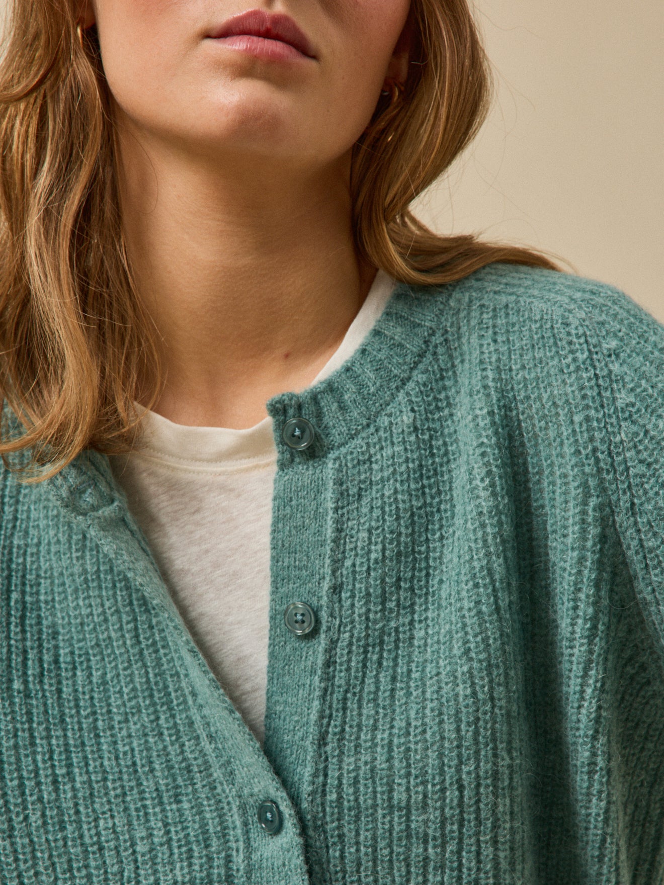 Gilet femme avec laine, alpaga et mohair
