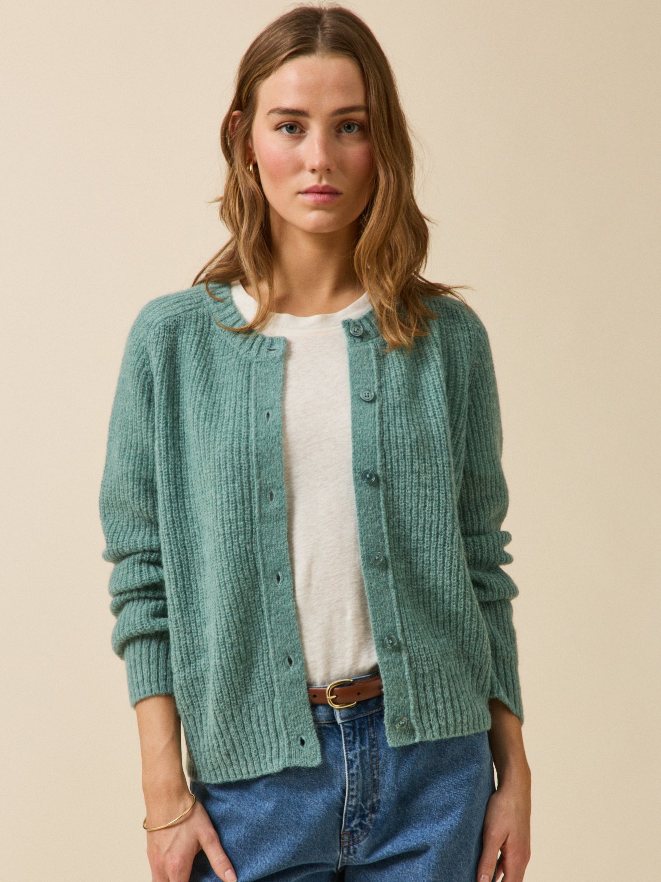 Gilet femme avec laine, alpaga et mohair