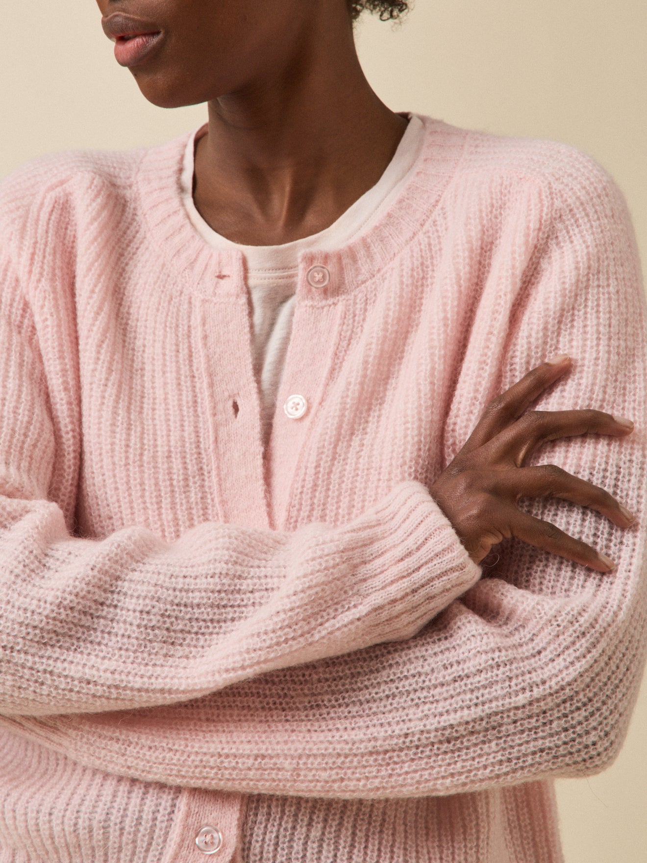 Gilet femme avec laine, alpaga et mohair