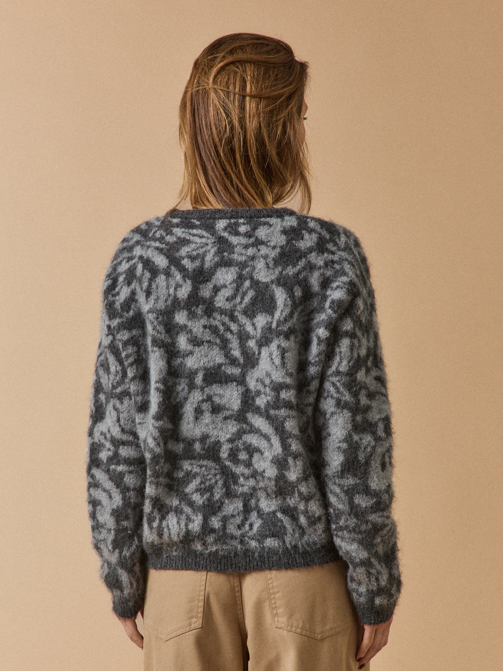Pull jacquard Luna femme