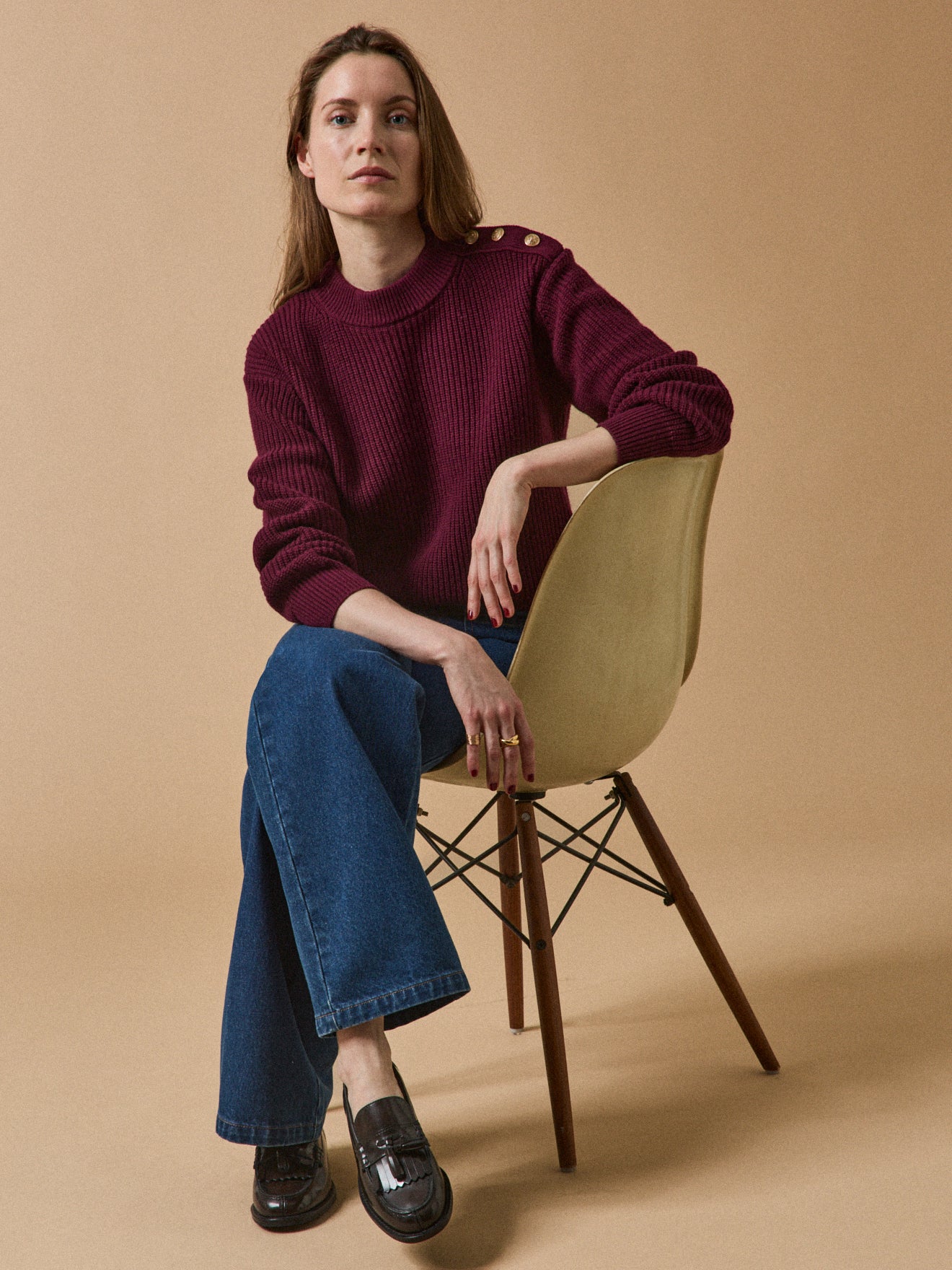 Pull en côtes anglaises femme laine RWS*