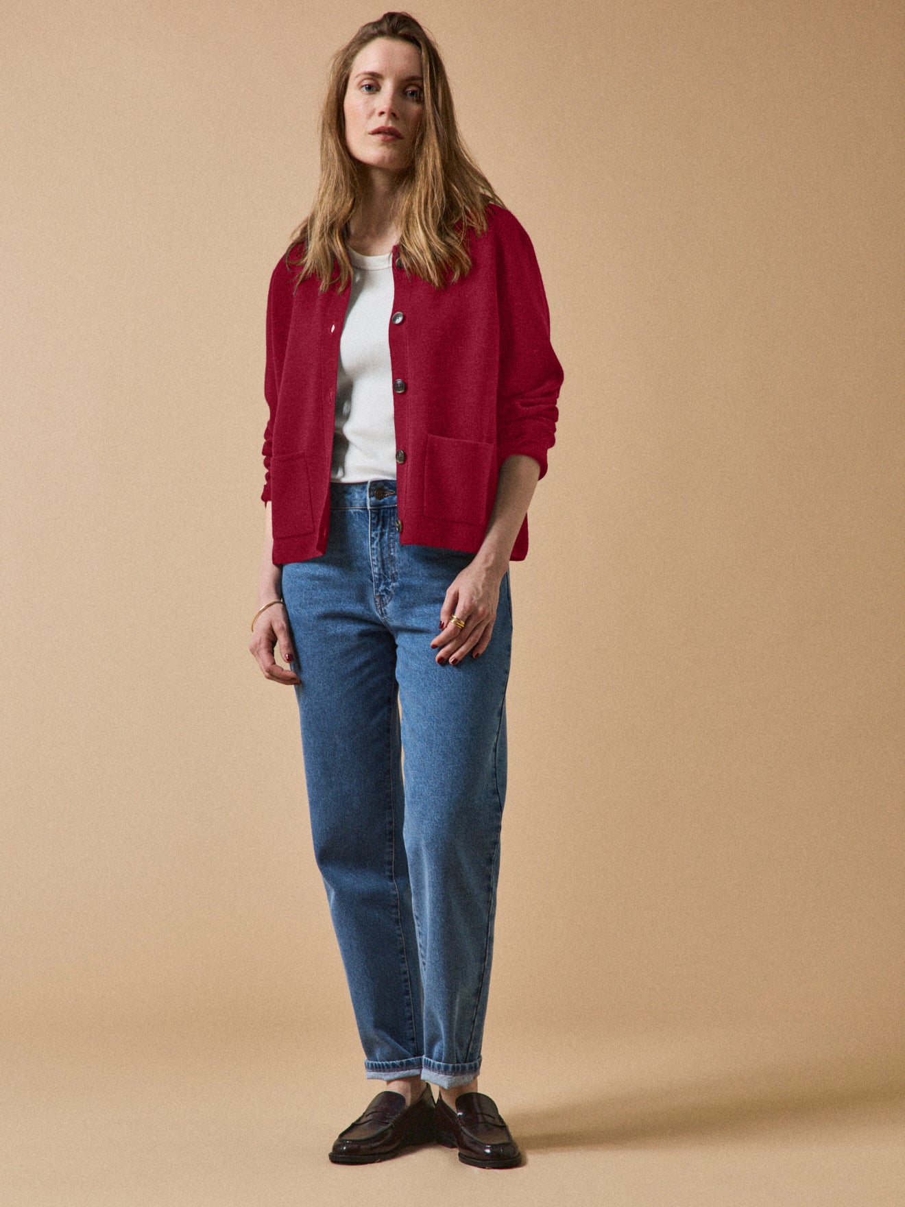 Gilet col chemise maille milano femme