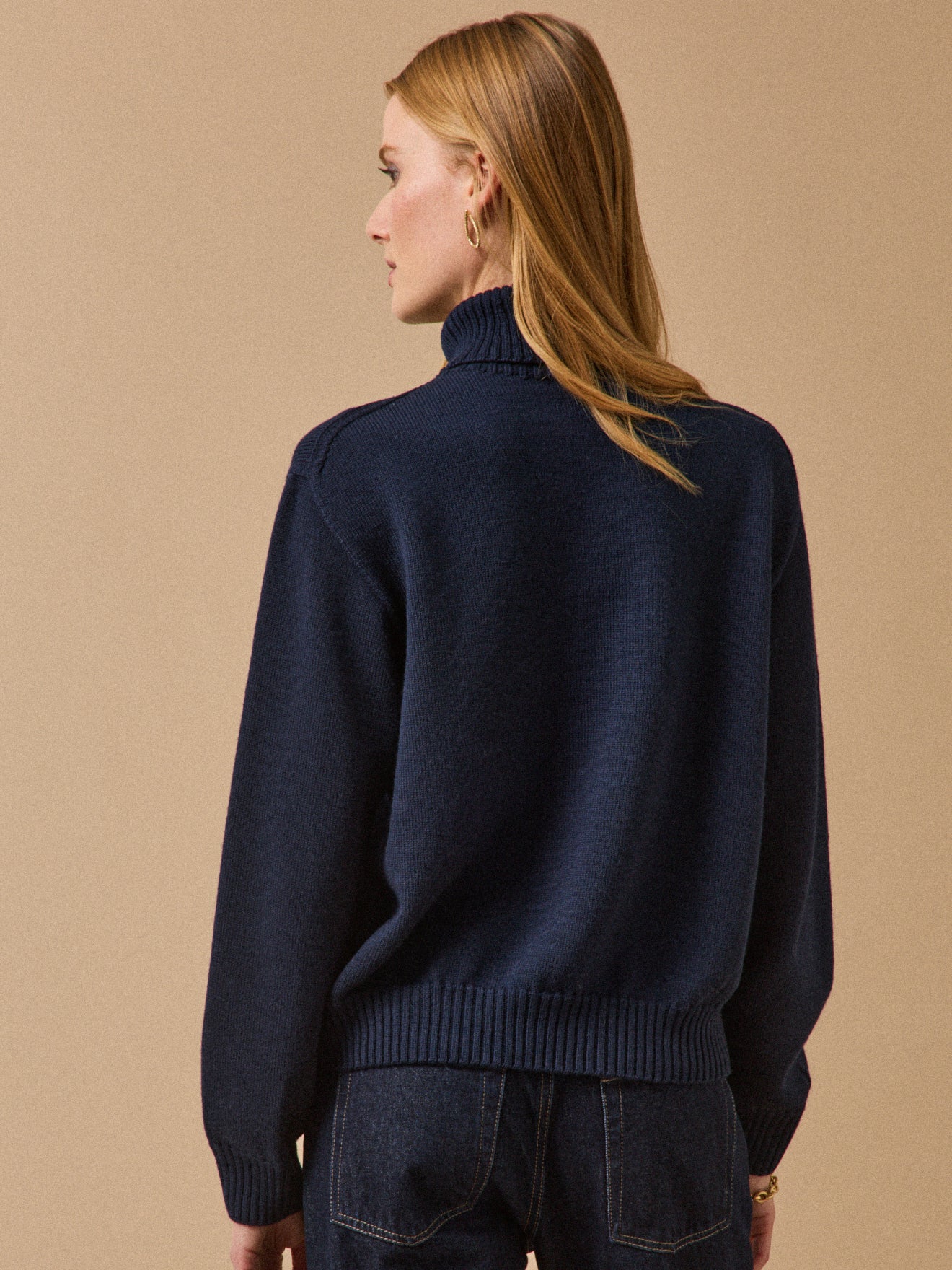 Pull col roulé femme laine mérinos - Cyrillus X les 3 Tricoteurs