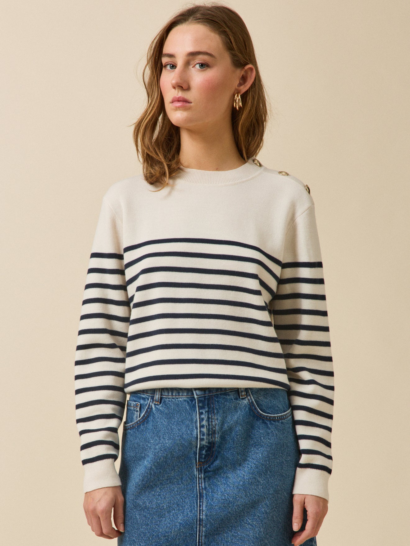 Pull marinière femme laine RWS*