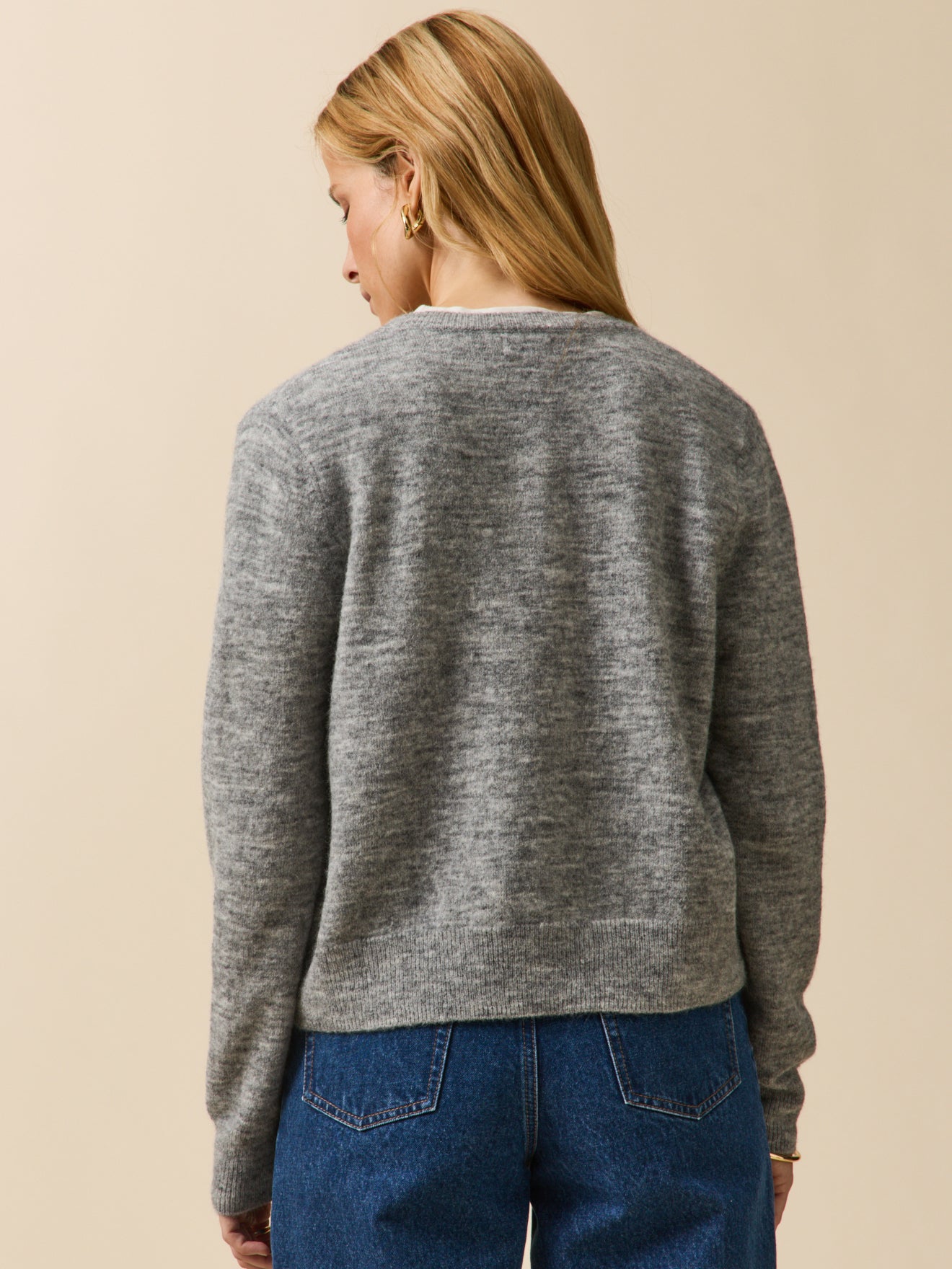 Gilet volanté femme avec laine et alpaga