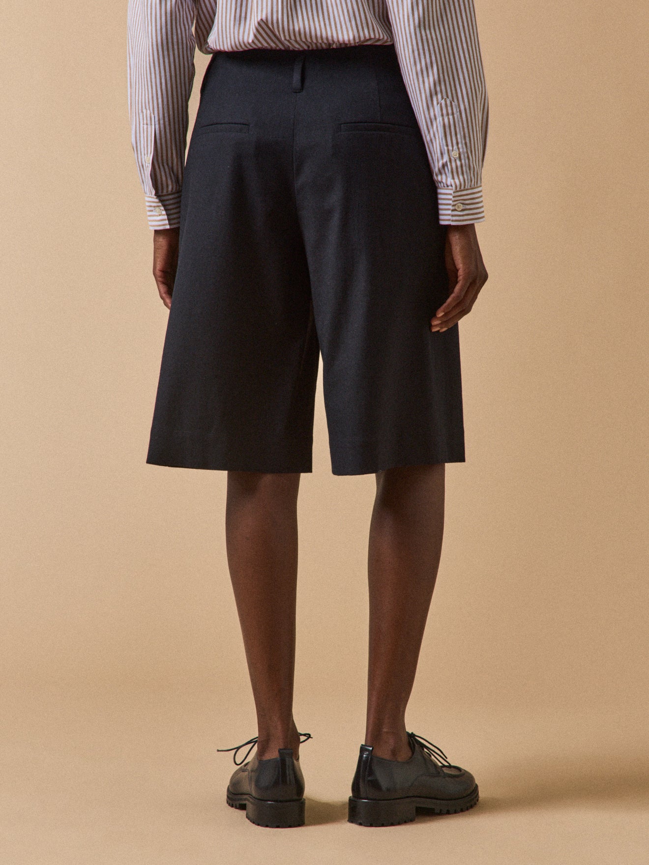 Bermuda uni lainage flanelle femme