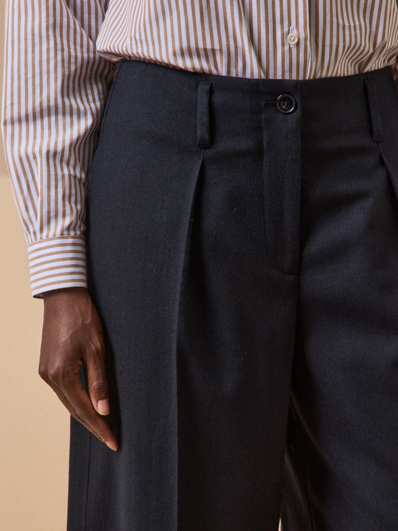 Bermuda uni lainage flanelle femme