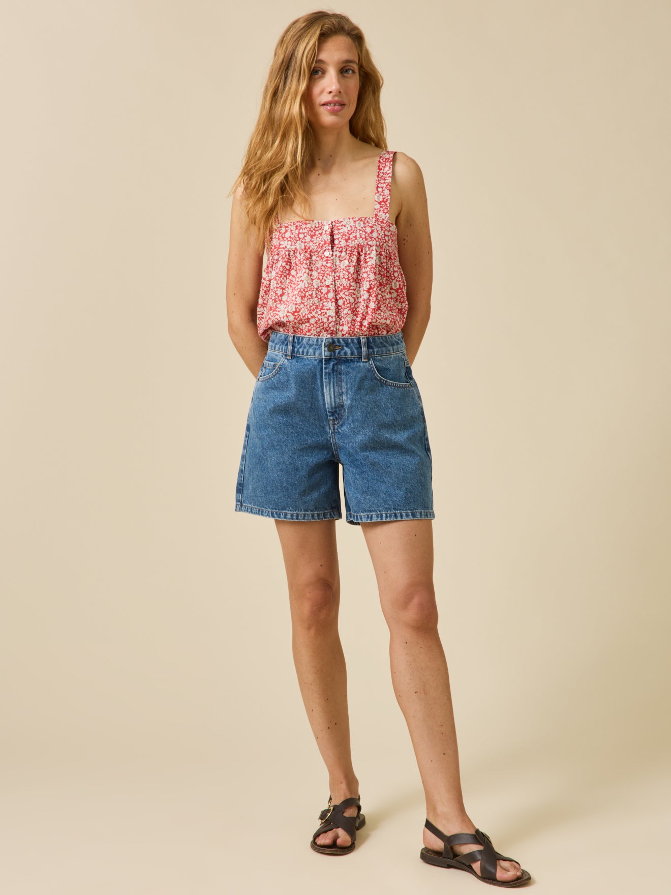 Short jean femme coton biologique