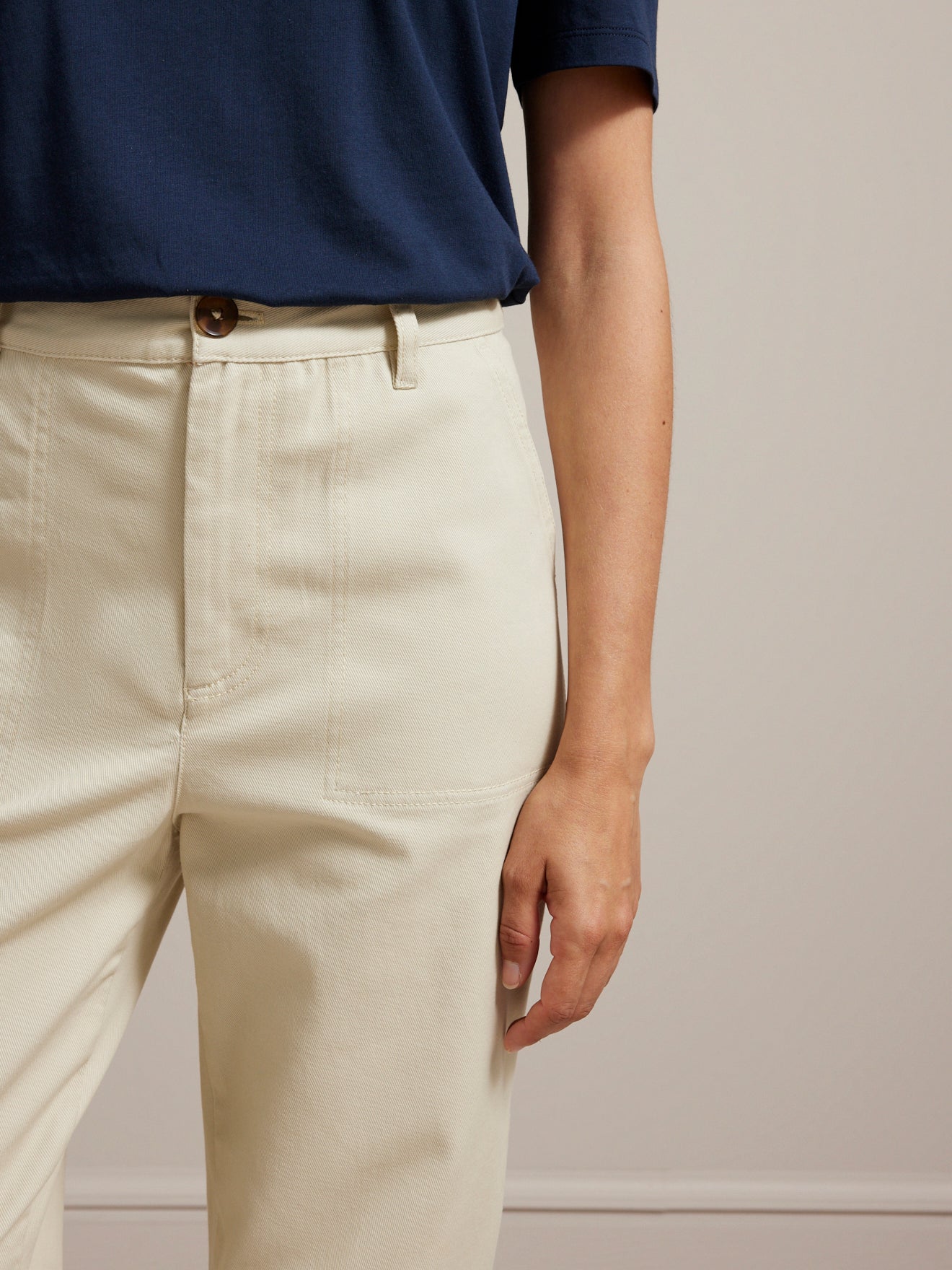 Pantalon cargo coton stretch femme Inès