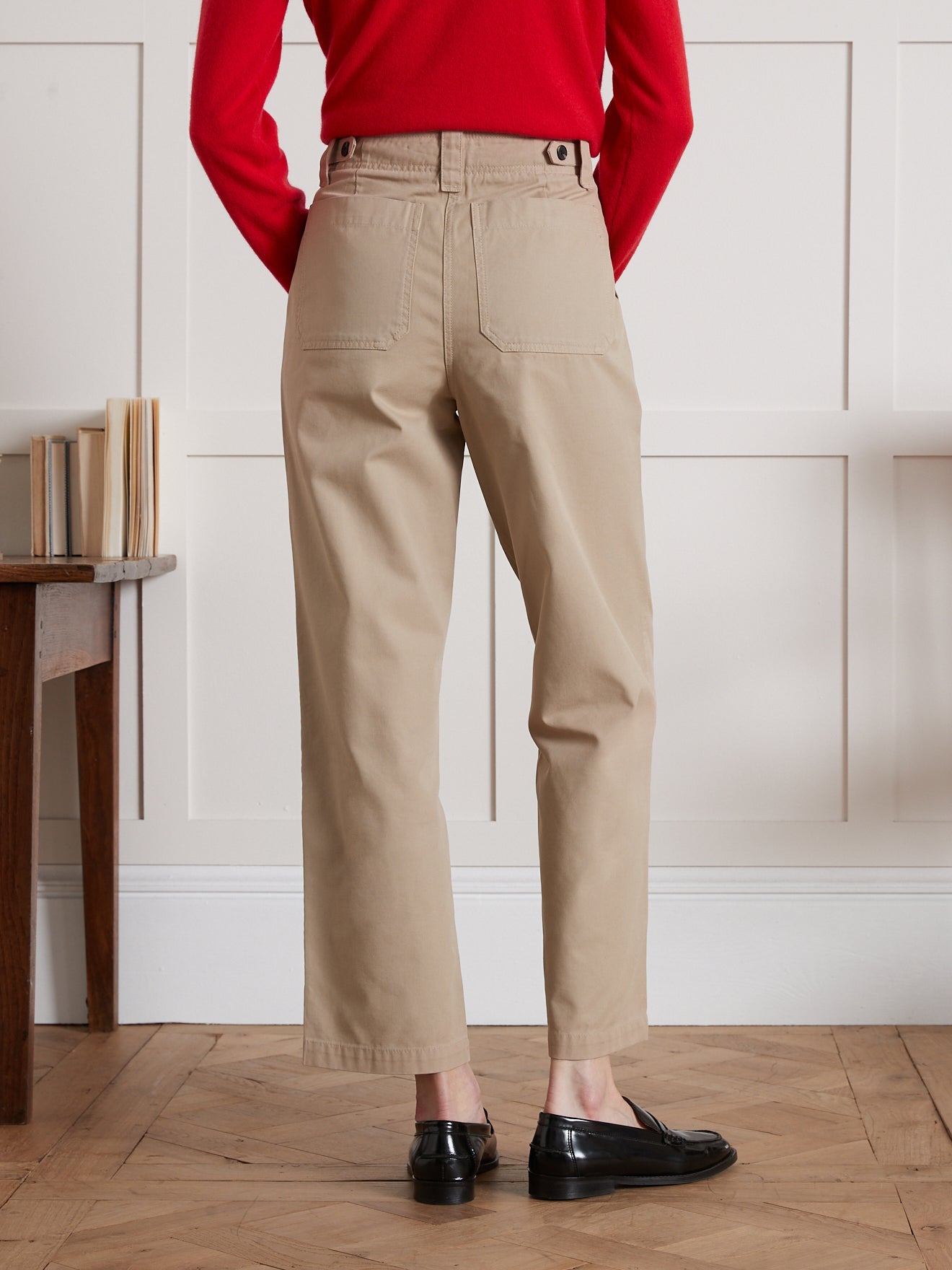 Pantalon cargo gabardine femme Léonie