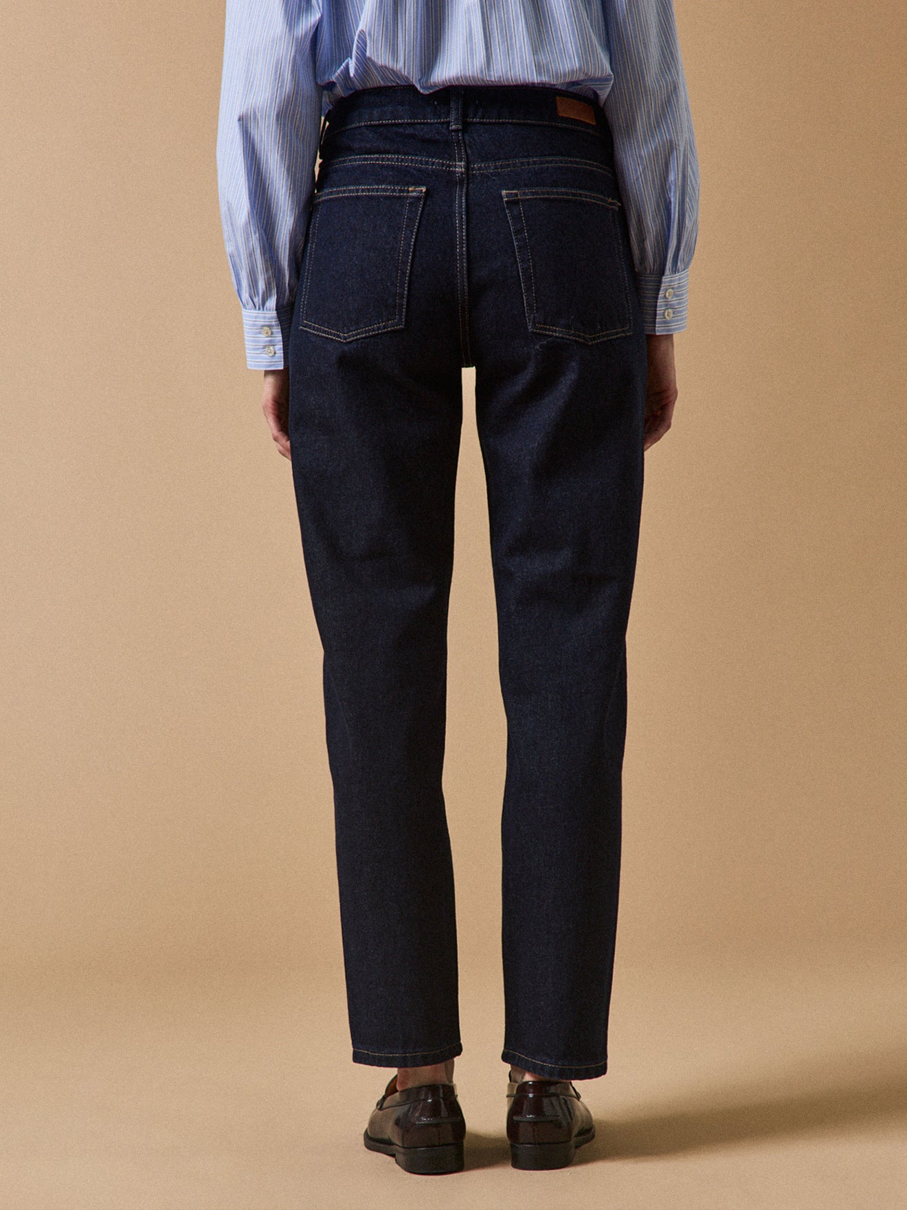 Jean mom femme Claire coton biologique délavage écoresponsable