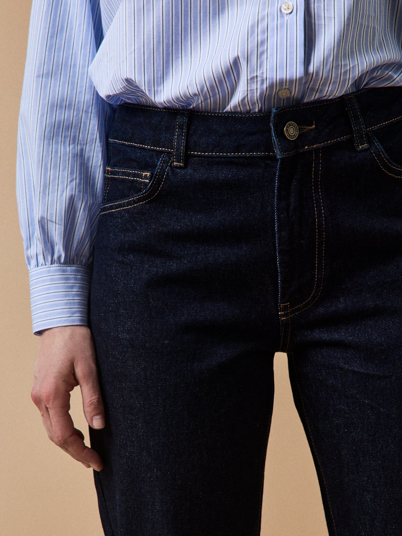 Jean mom femme Claire coton biologique délavage écoresponsable