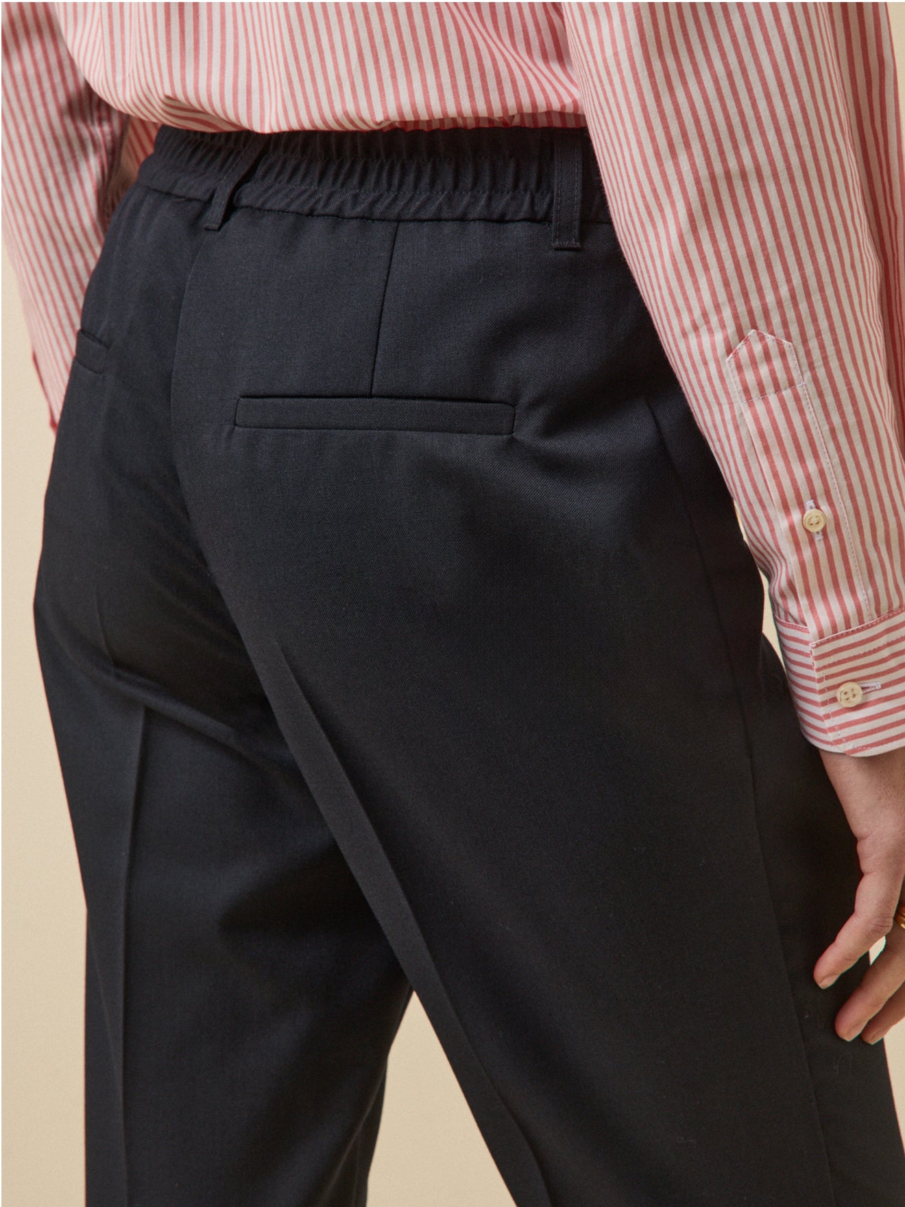 Pantalon cigarette lainage uni femme Léa