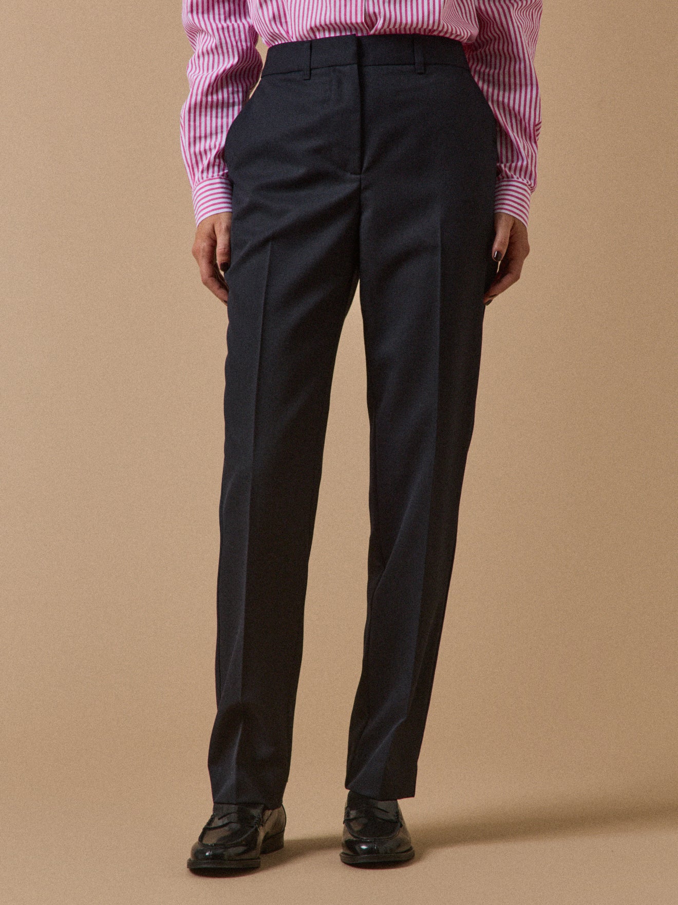 Pantalon cigarette lainage uni femme Léa