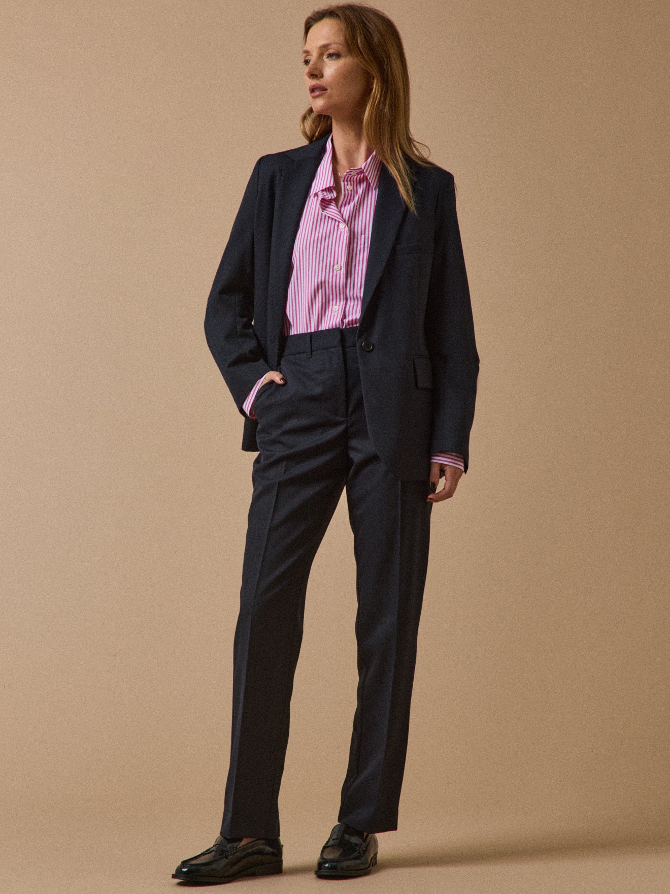 Pantalon cigarette lainage uni femme Léa