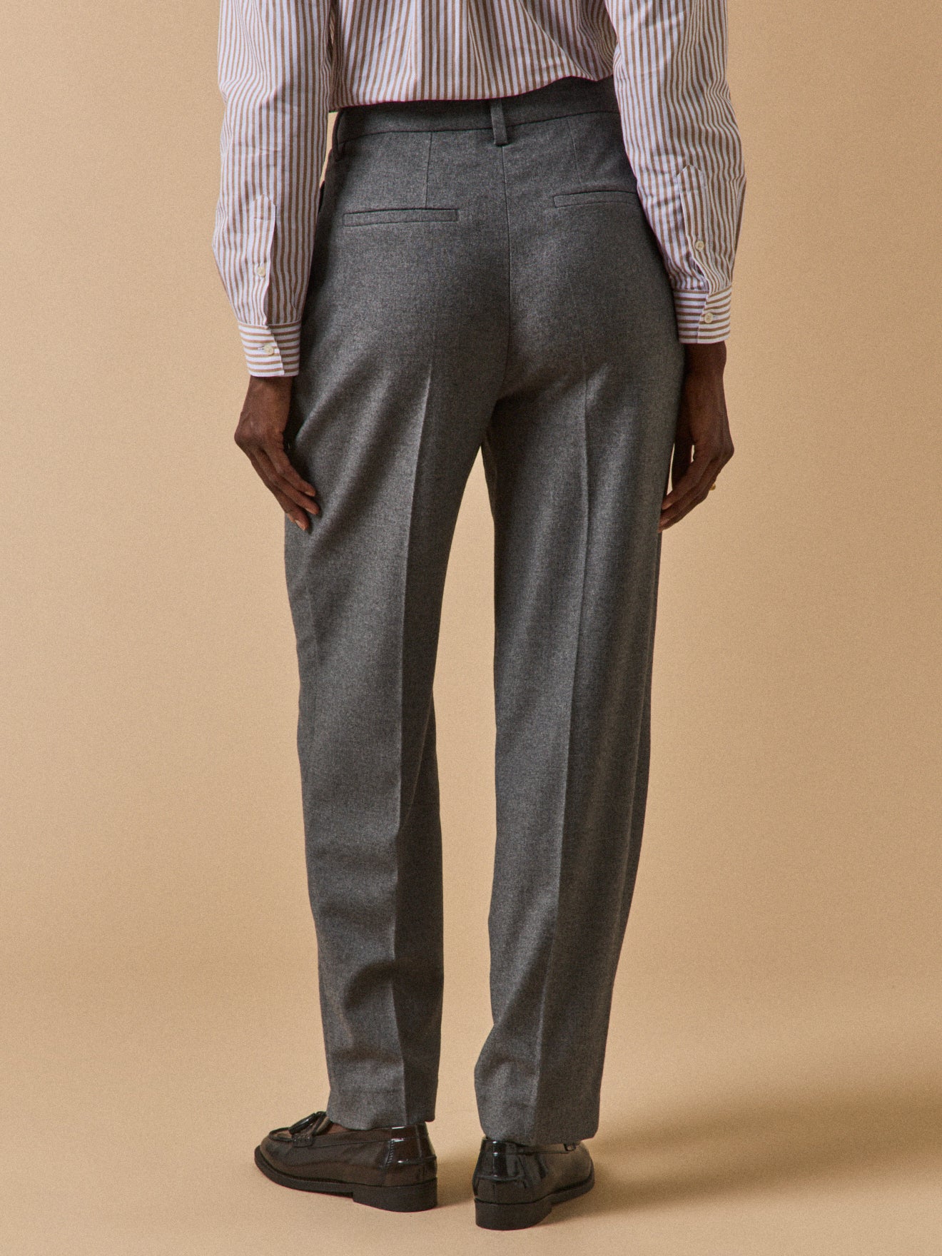 Pantalon carotte flanelle femme Hélène