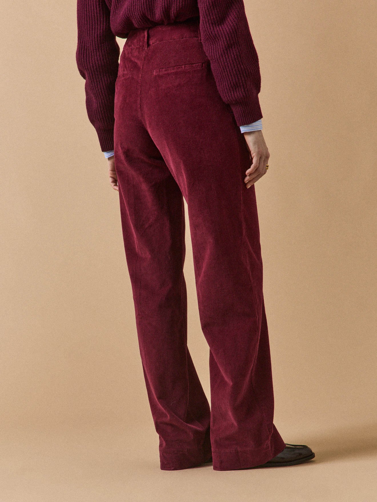 Pantalon large velours femme Juliette