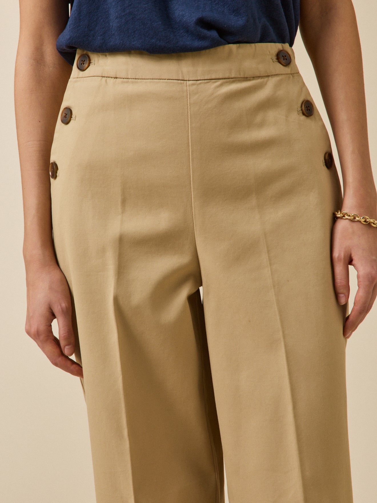 Pantalon large à pont femme Maé