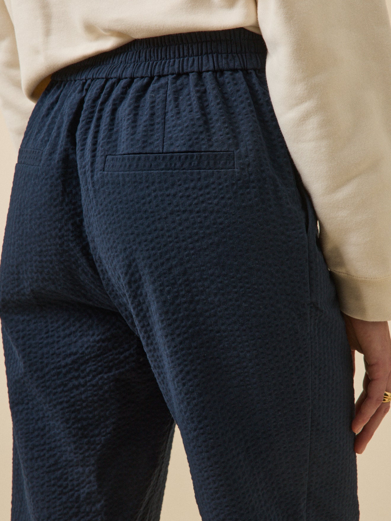 Pantalon cigarette seersucker femme Julie