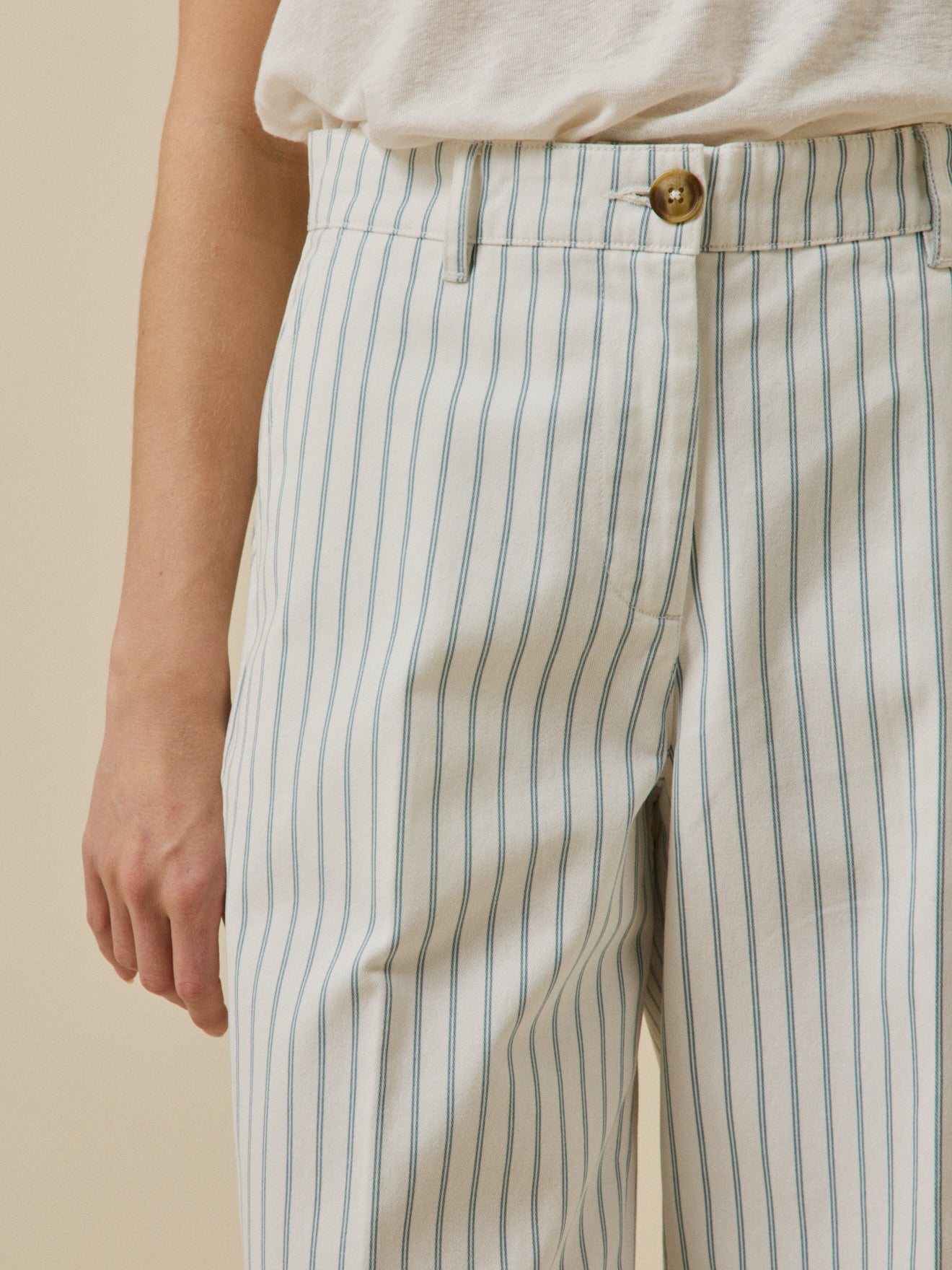 Pantalon large rayé femme Clara