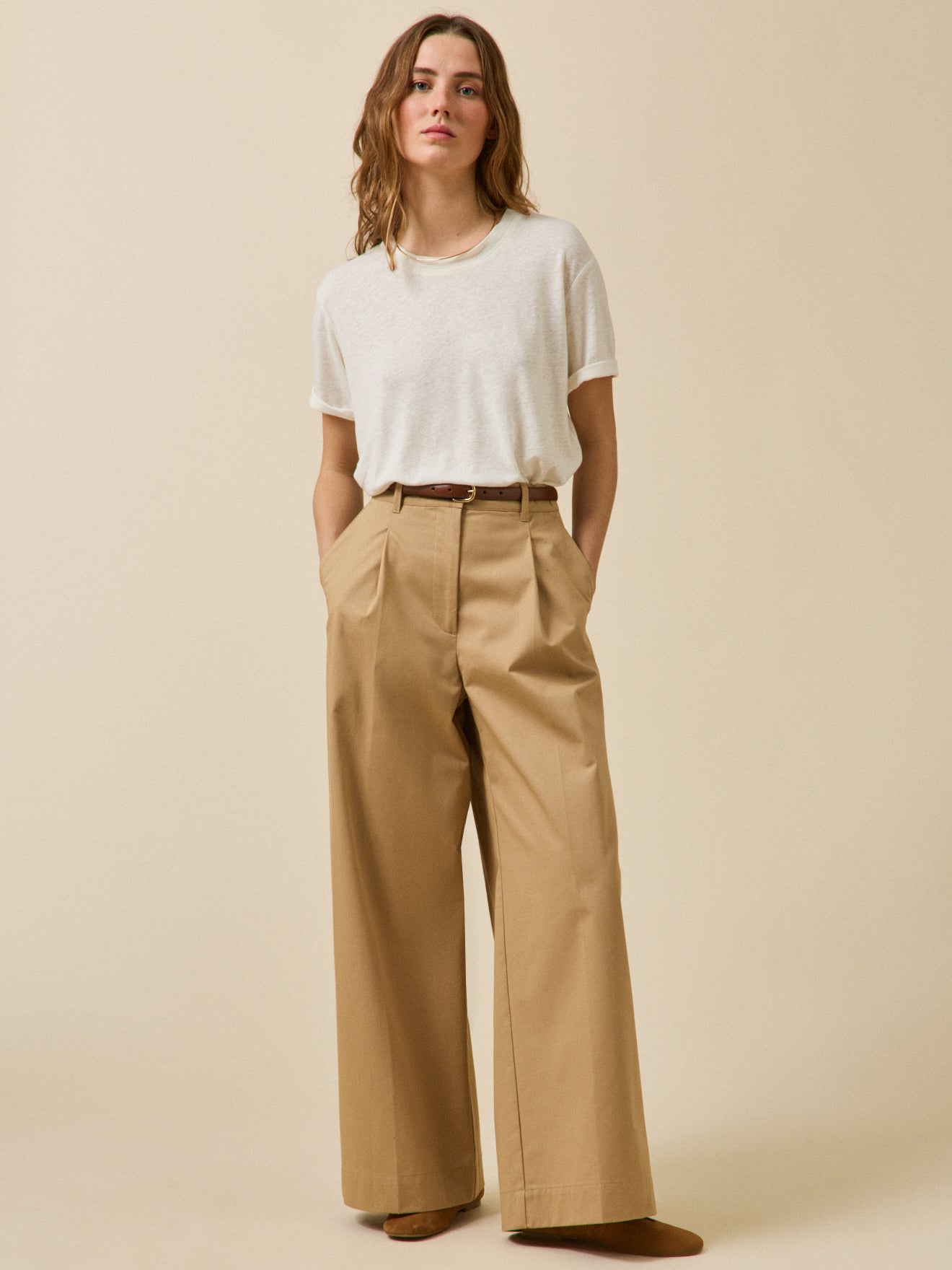 Pantalon large femme Agnès