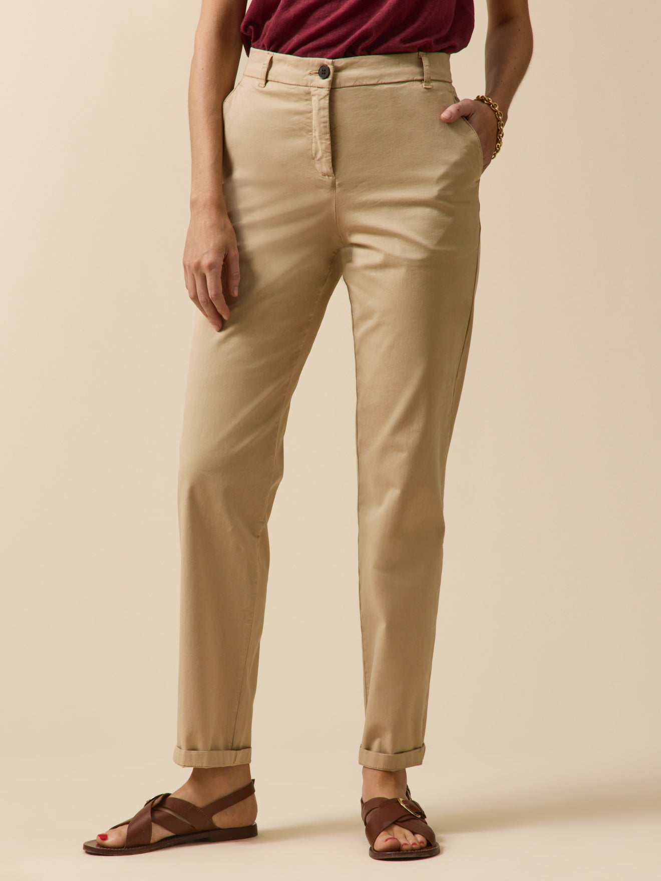 Pantalon chino femme coton biologique Noemie