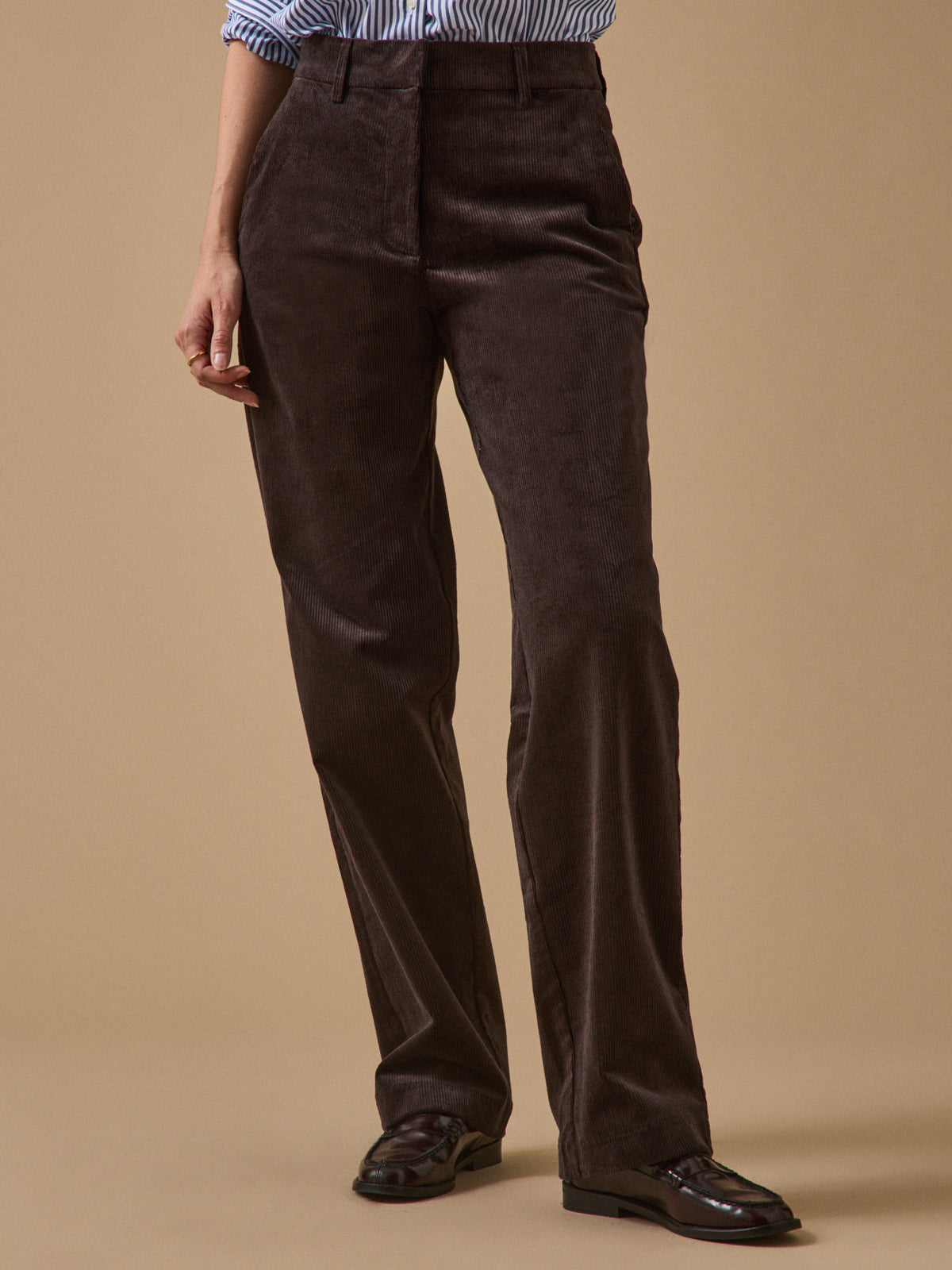 Pantalon chino velours femme Marina