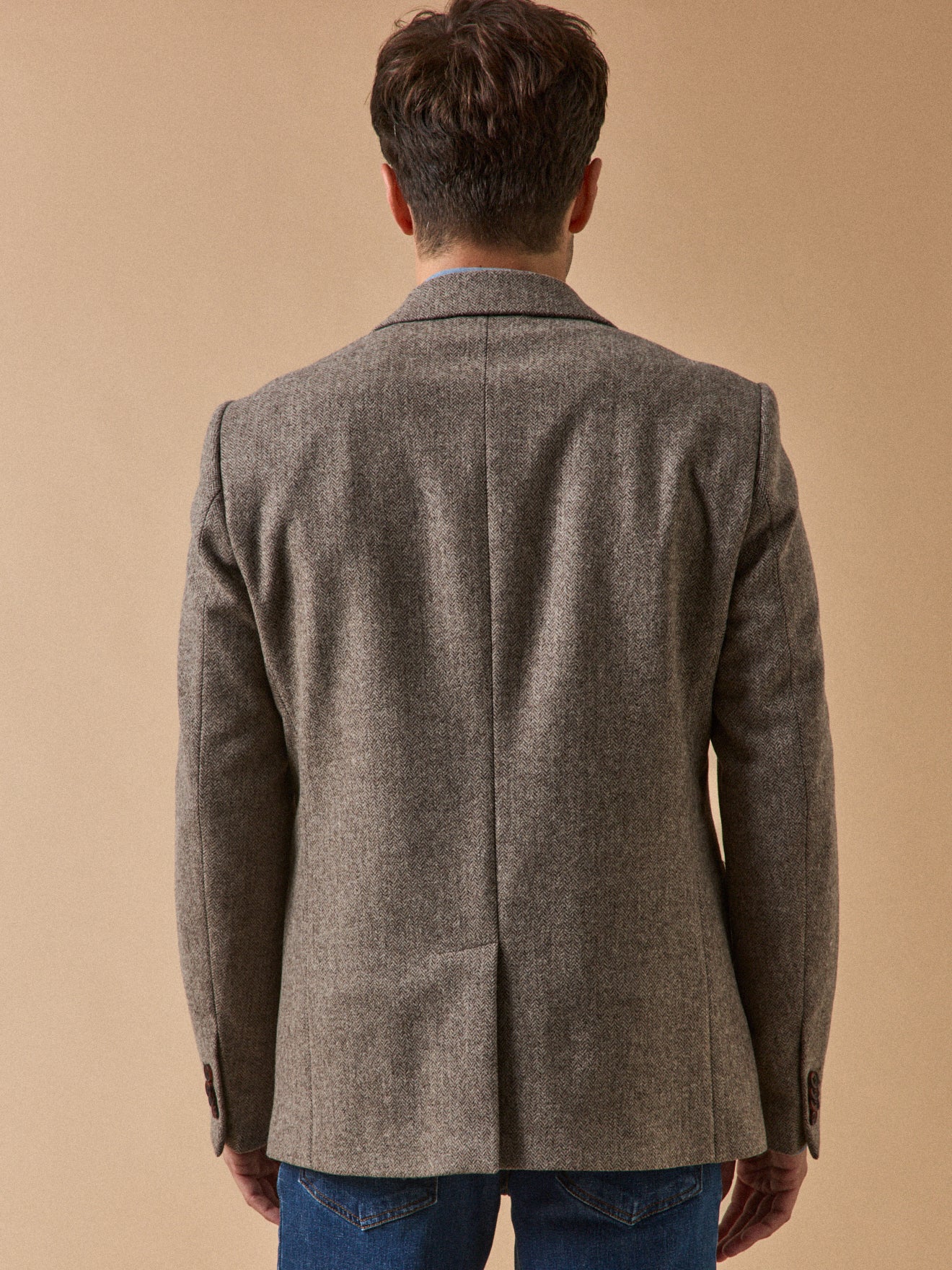 Blazer chevrons pure laine homme