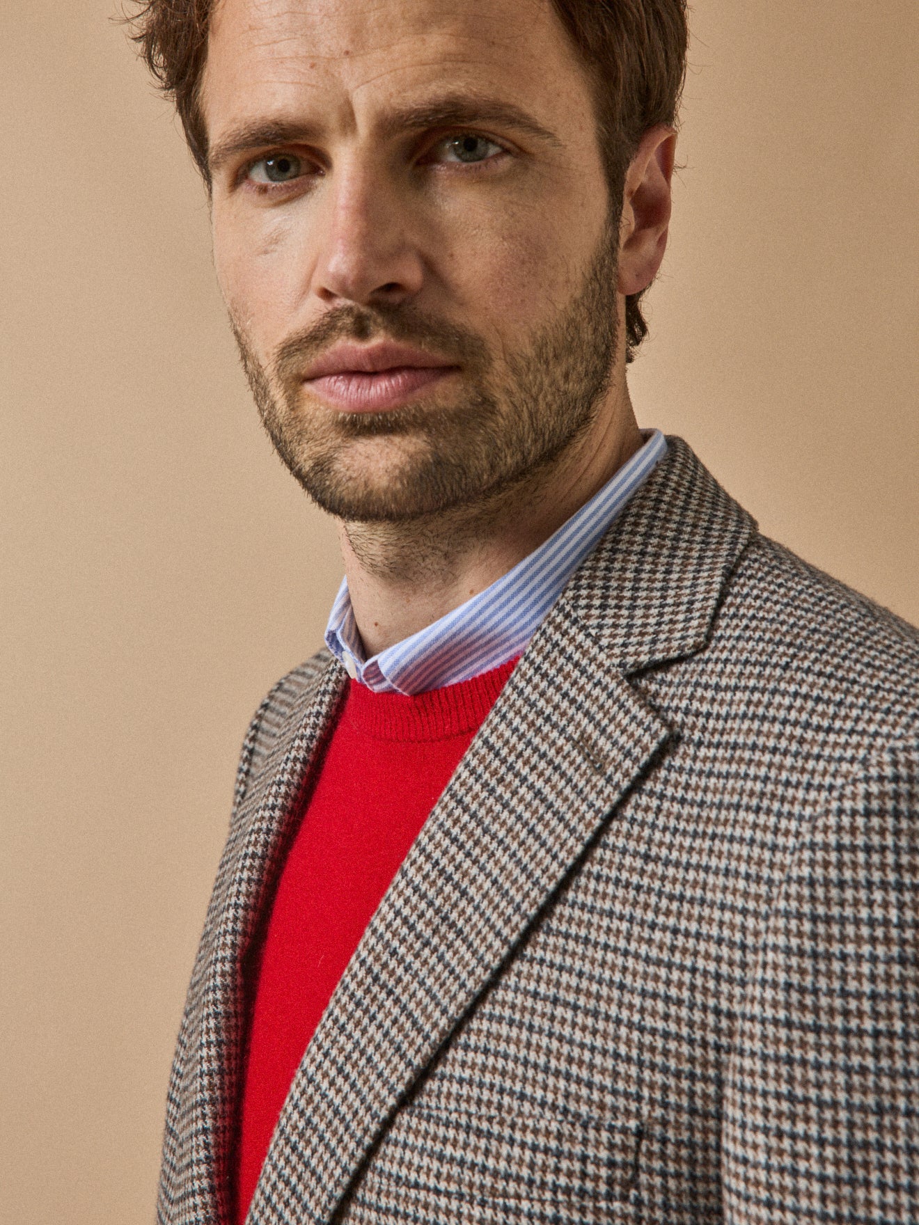 Blazer lainage pied de poule homme