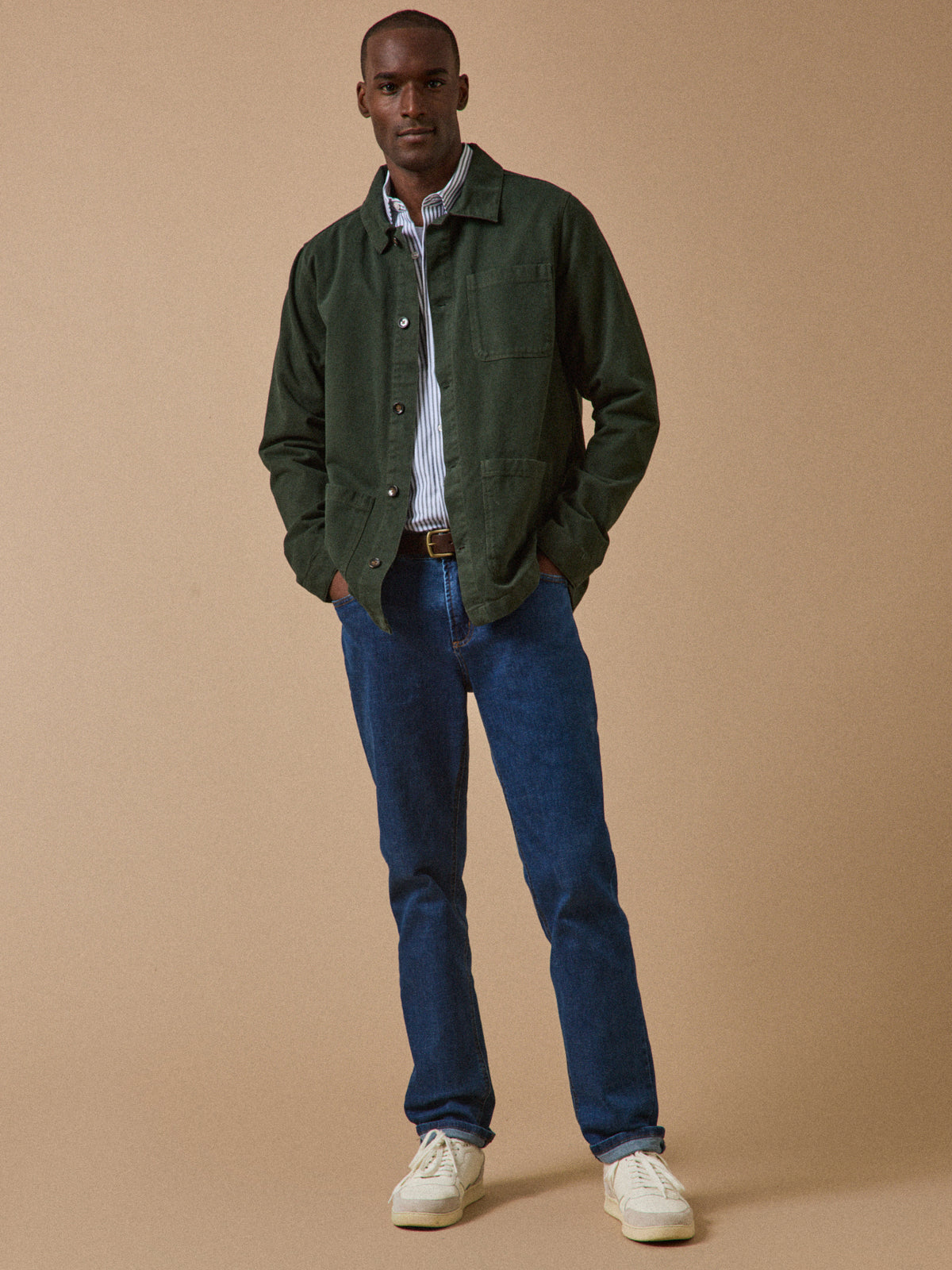 Veste Vintage Labour Union Pour Pêche à La Mouche - Taille L, Toile Verte, Multi-poches