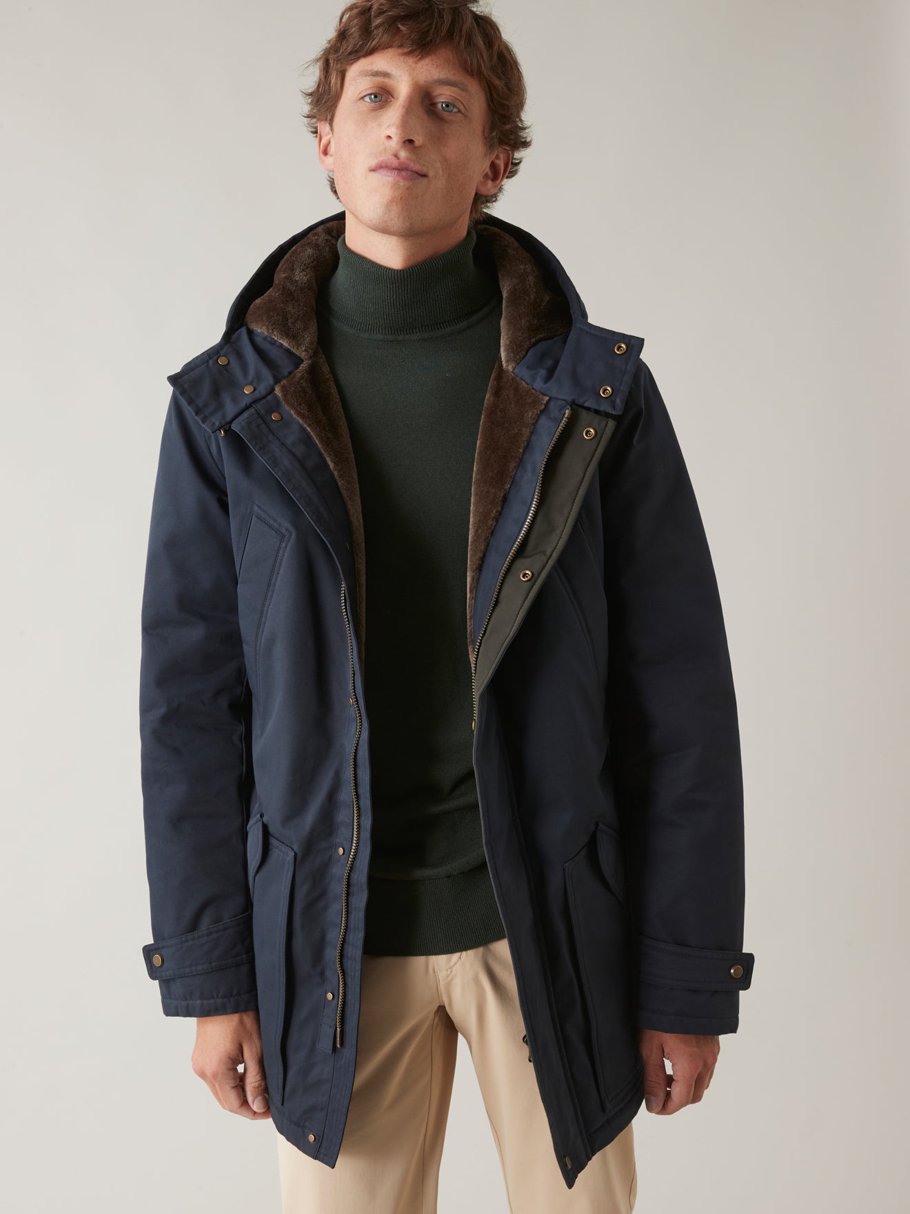 Parka fourrée homme