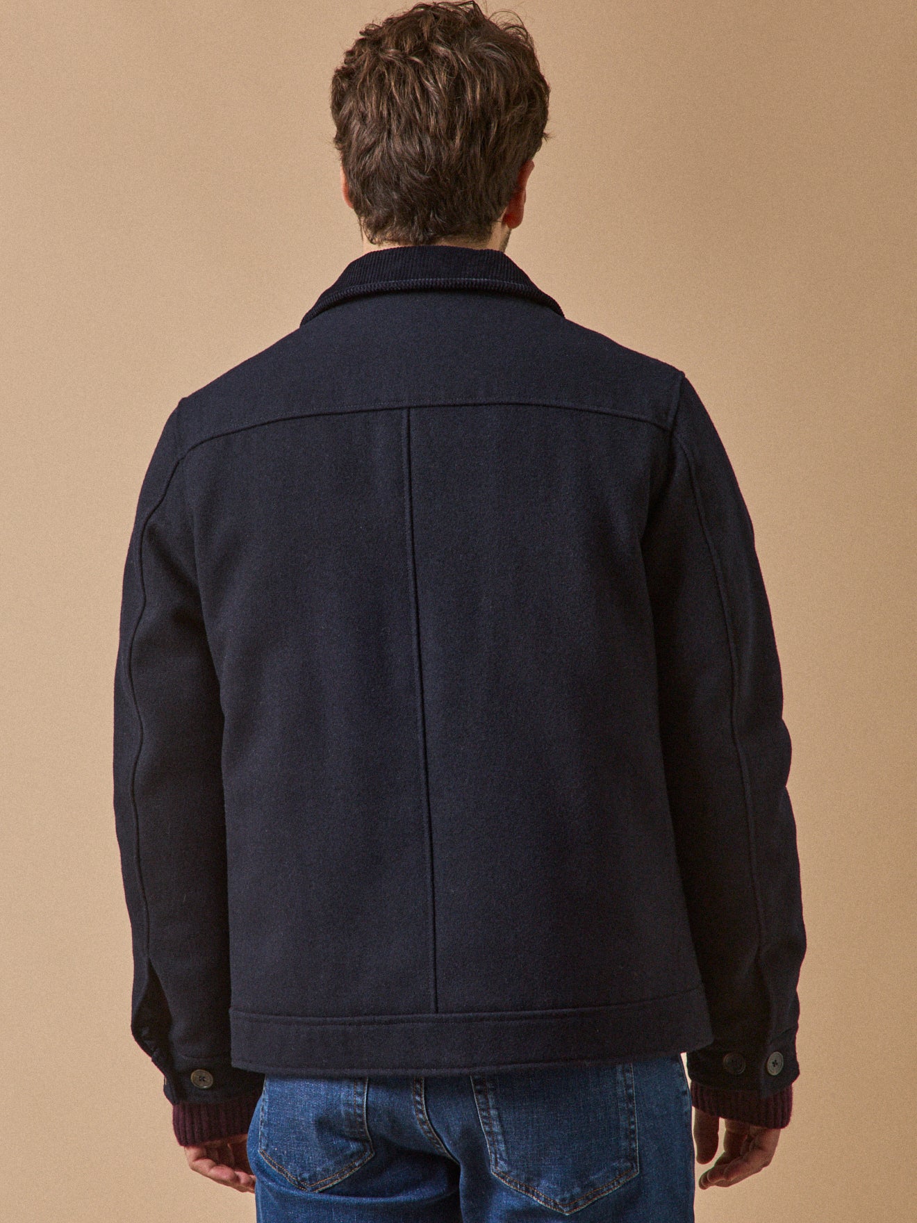 Blouson aviateur chaud lainage homme