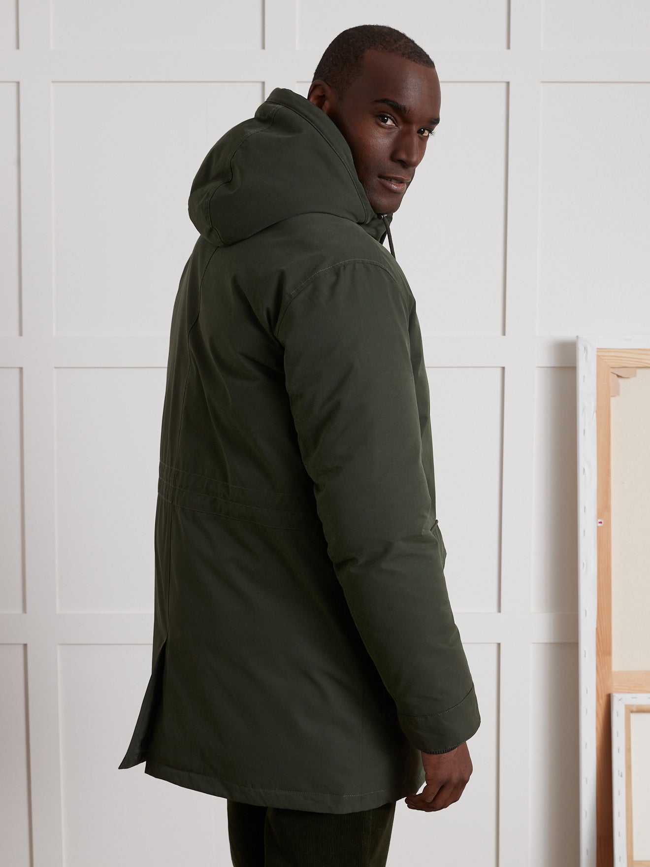 Parka chaude mi-longue casual homme