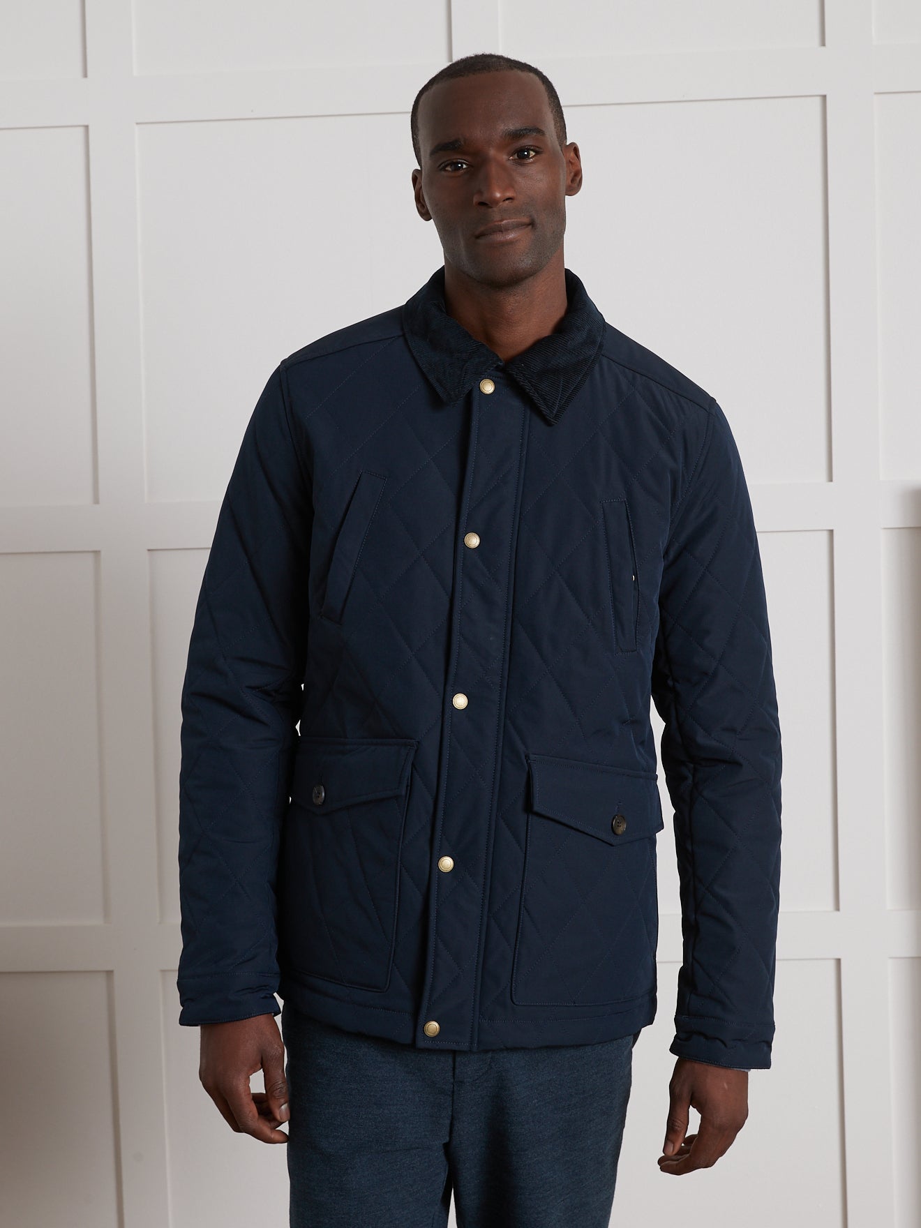 Veste matelassée homme col velours