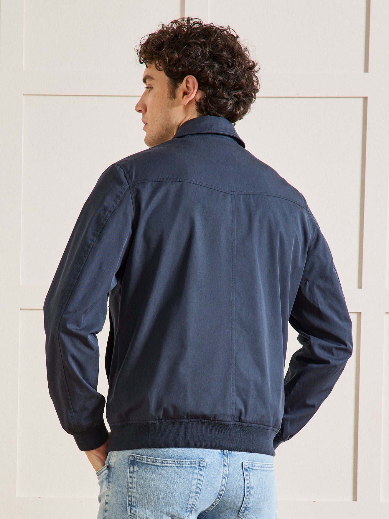 Blouson uni zippé homme