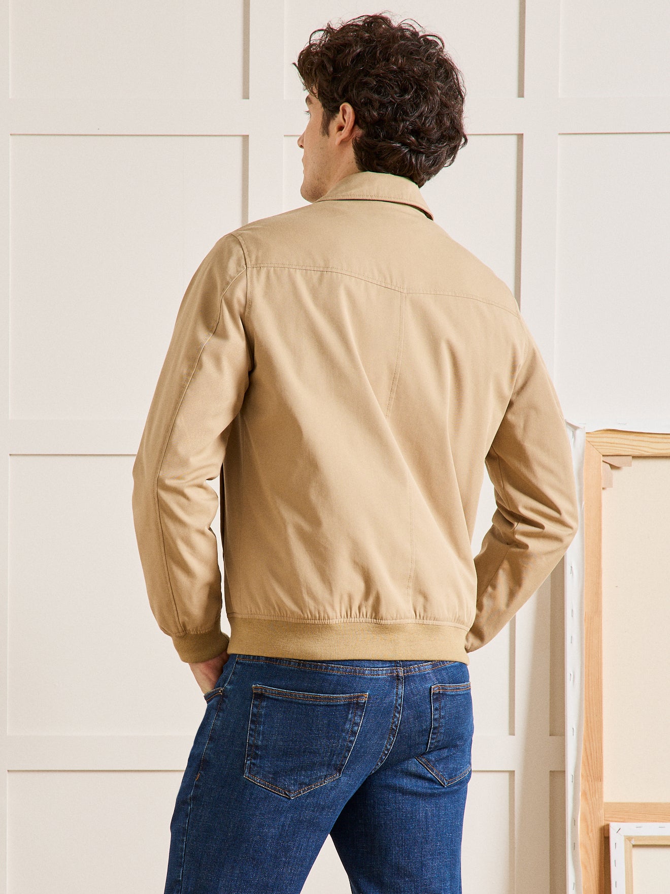 Blouson uni zippé homme