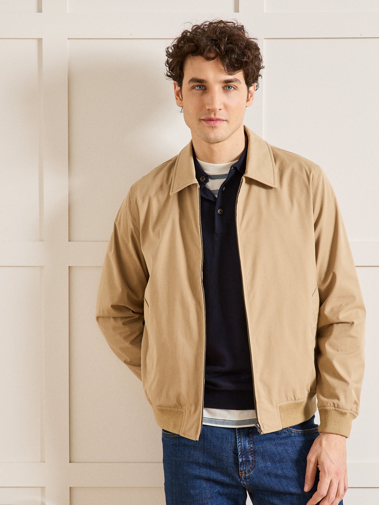 Blouson uni zippé homme