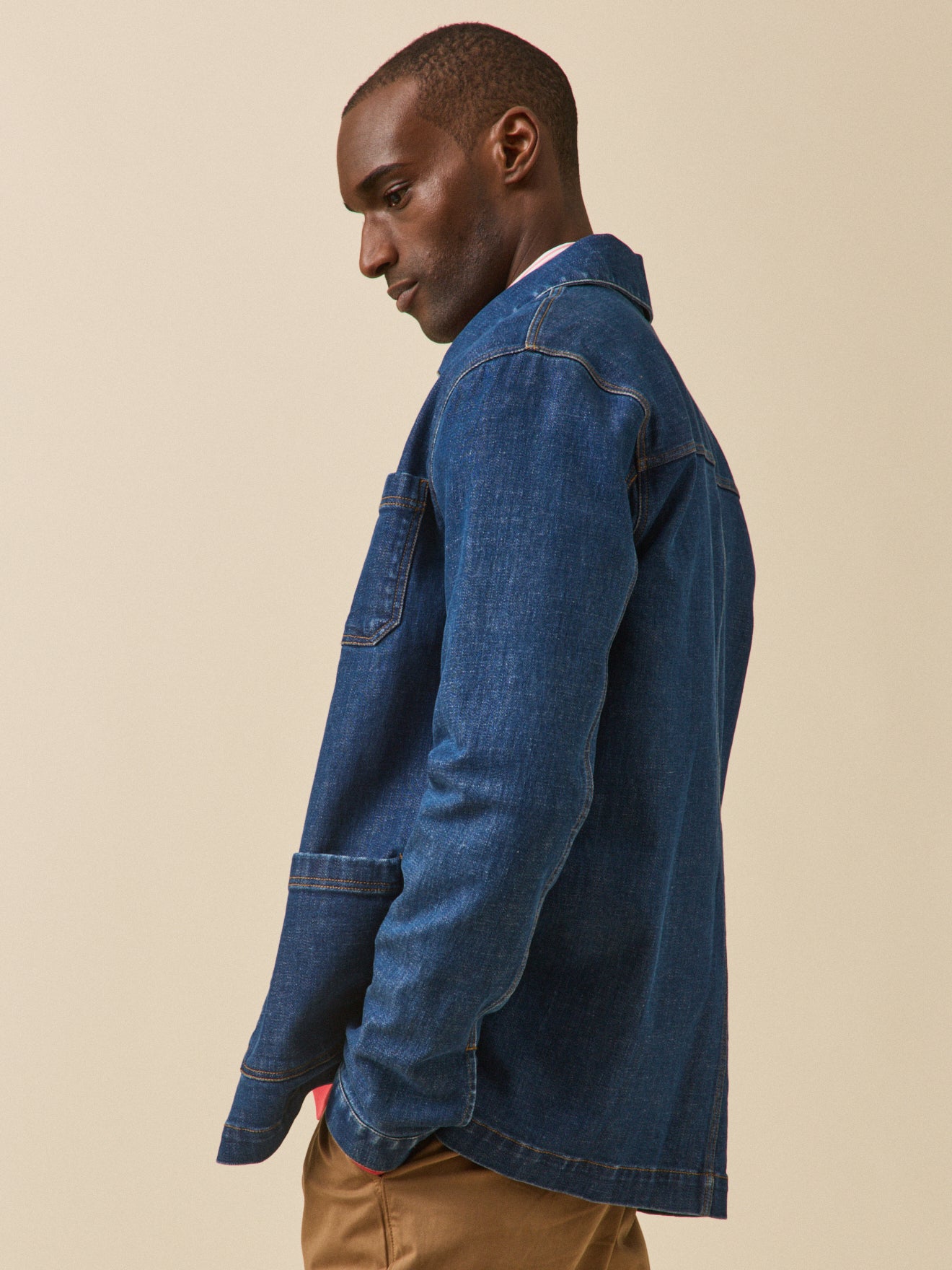 Veste worker homme denim coton recyclé