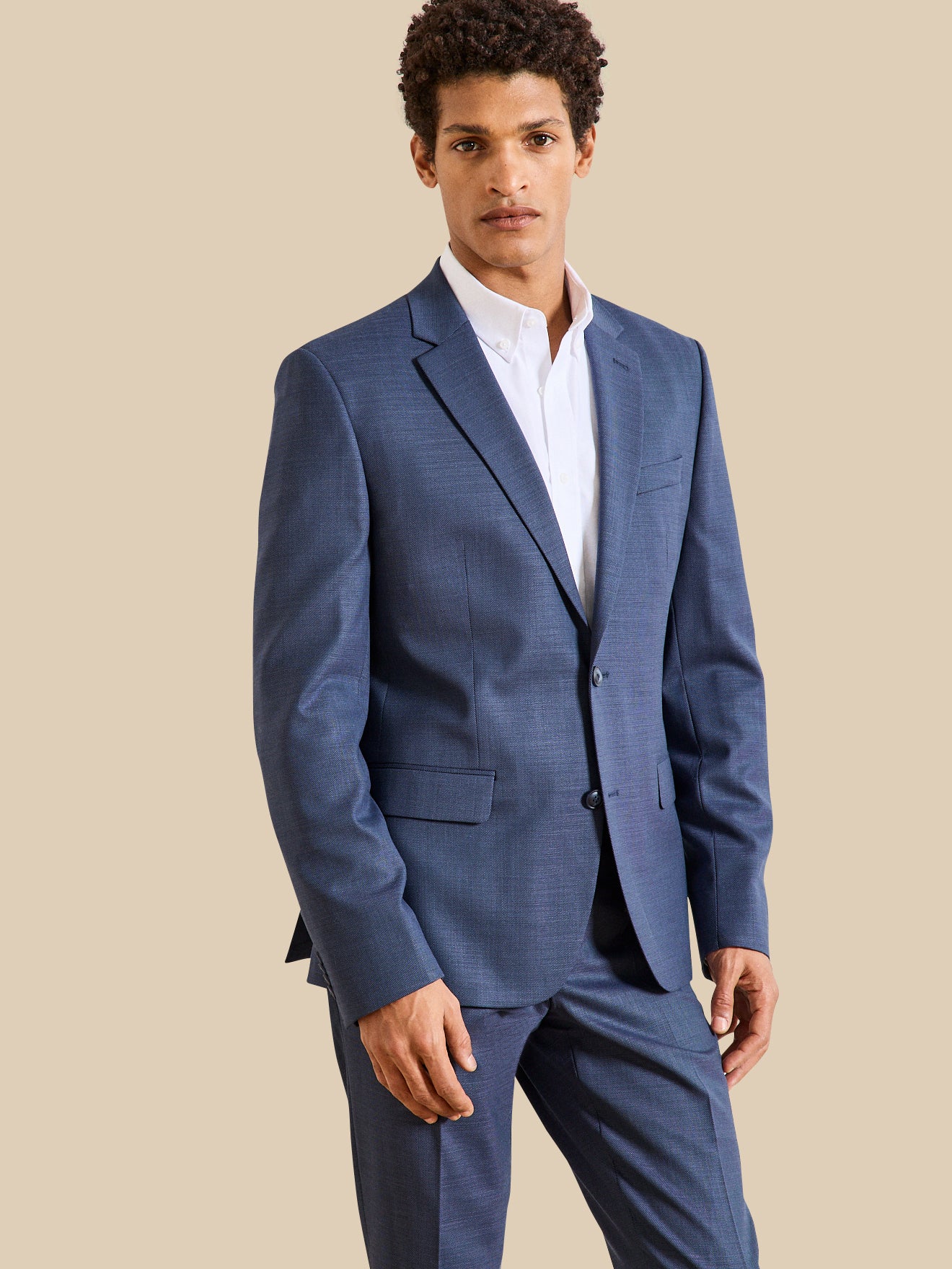 Pantalon De Costume Homme Cyrillus 100% Laine Taille 36 Bleu - Neuf Avec étiquettes, Coupe Régulière