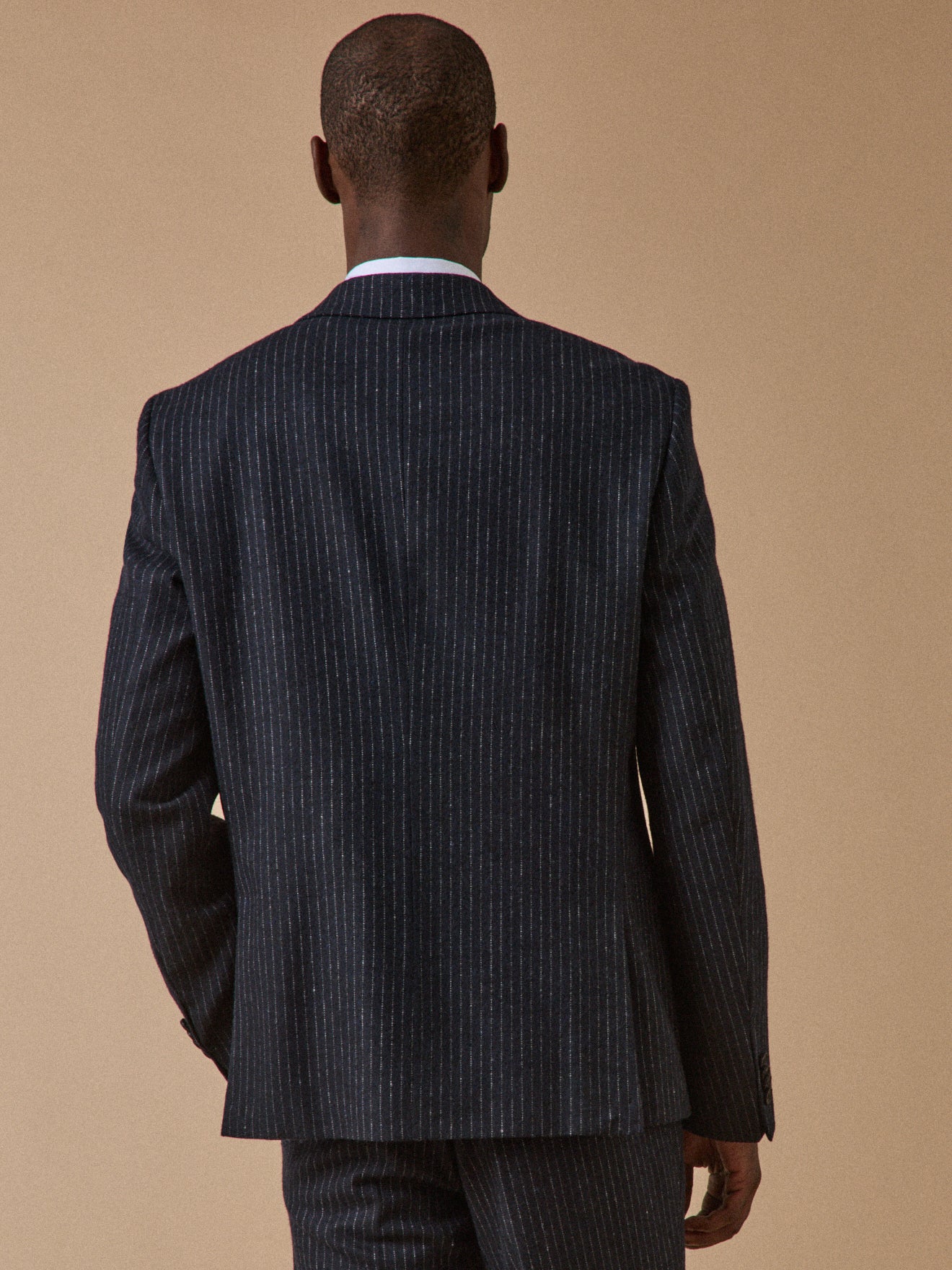 Veste de costume lainage rayé homme