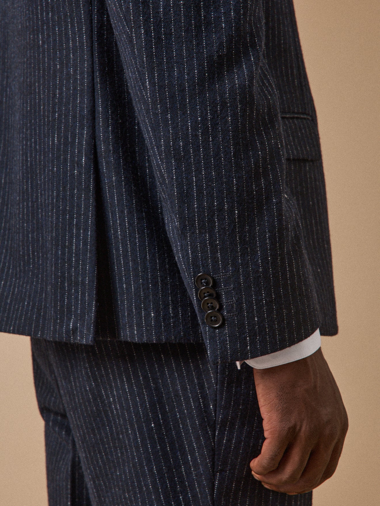 Veste de costume lainage rayé homme