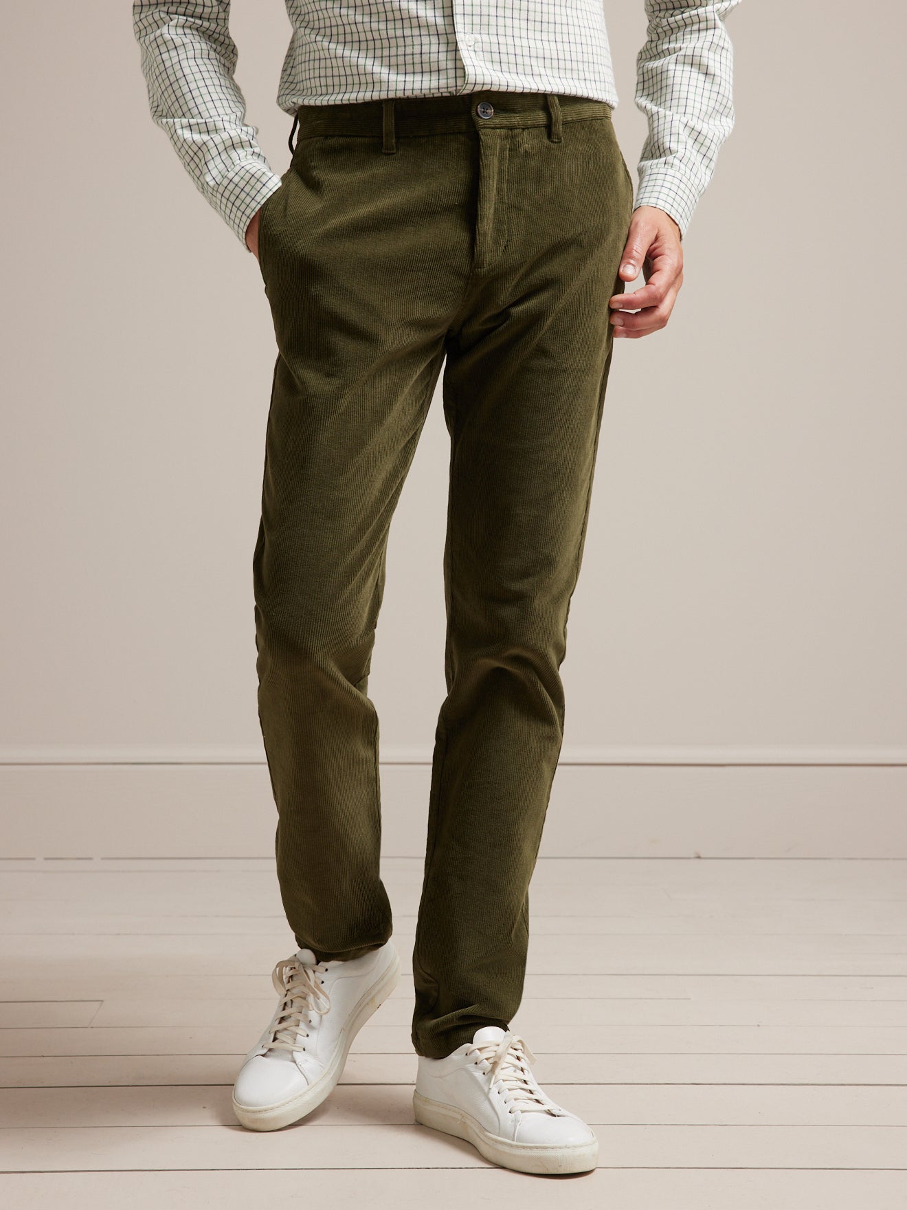 Chino velours regular homme