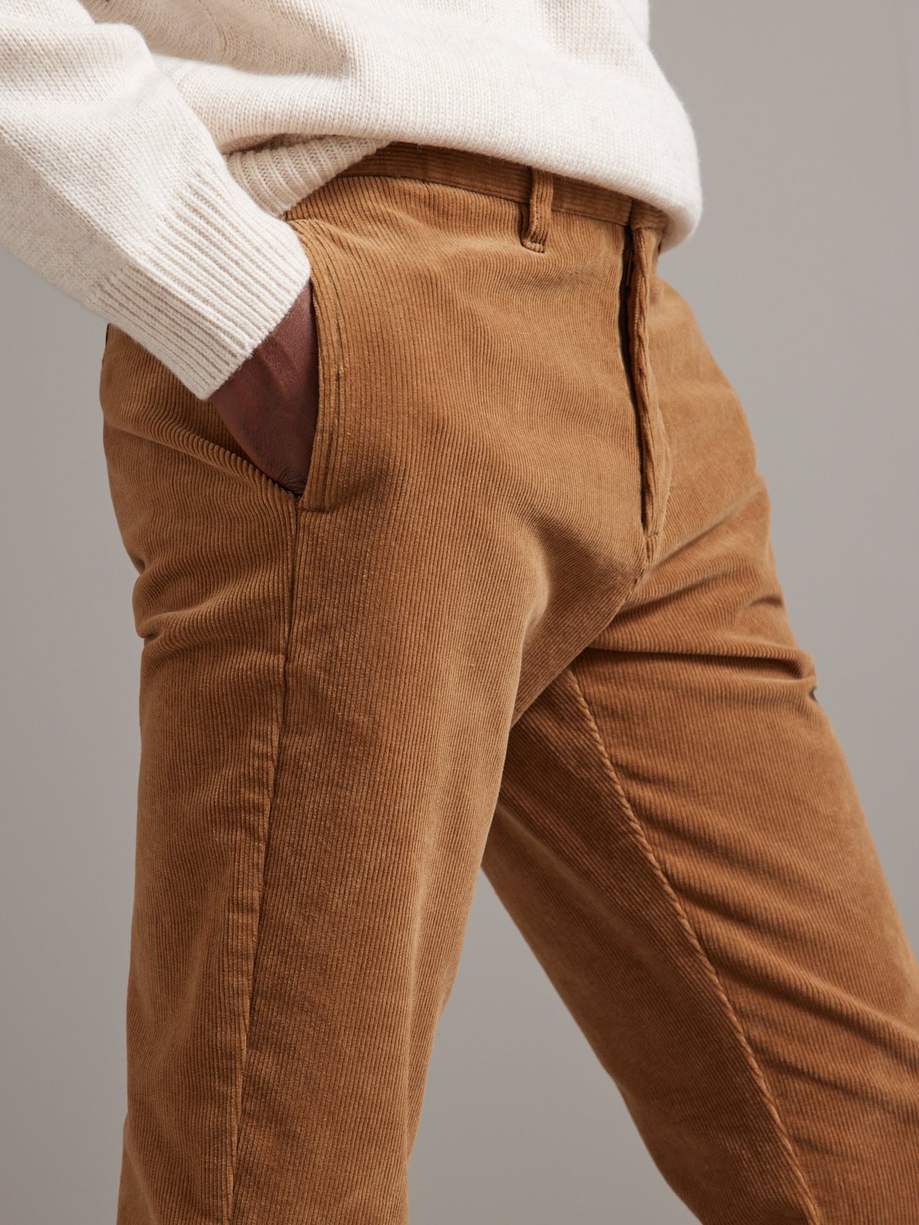 Chino velours regular homme