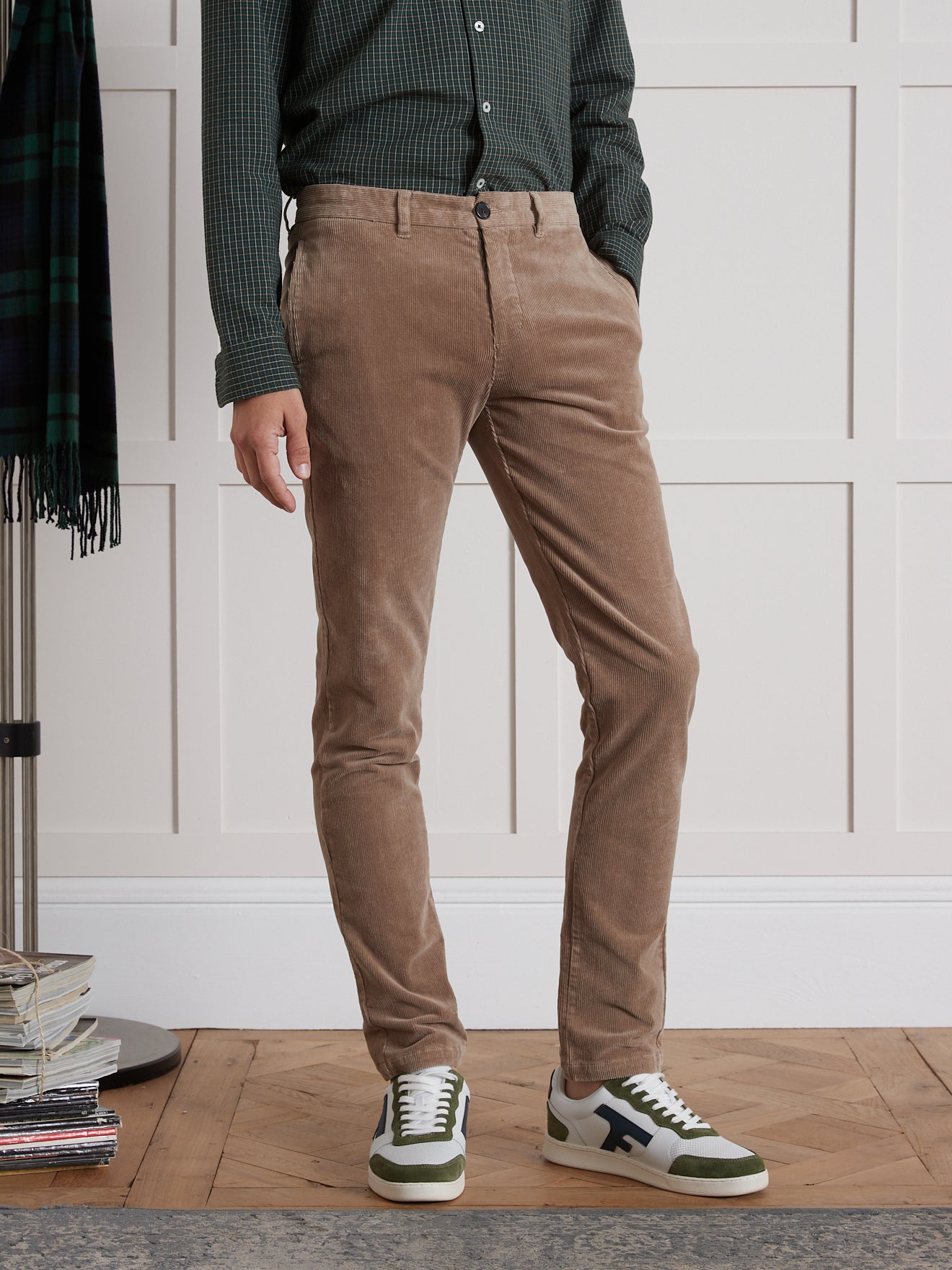 Chino velours regular homme