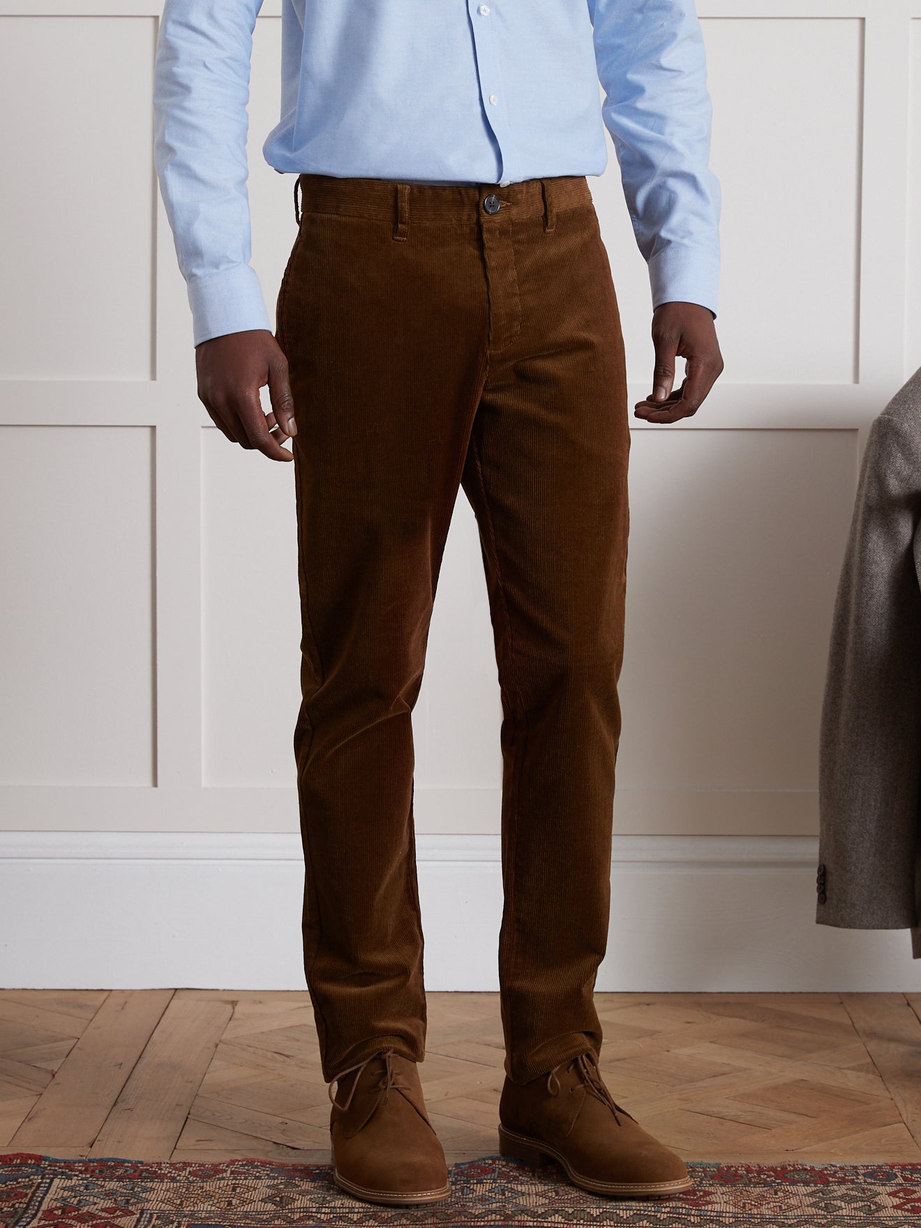 Chino velours regular homme