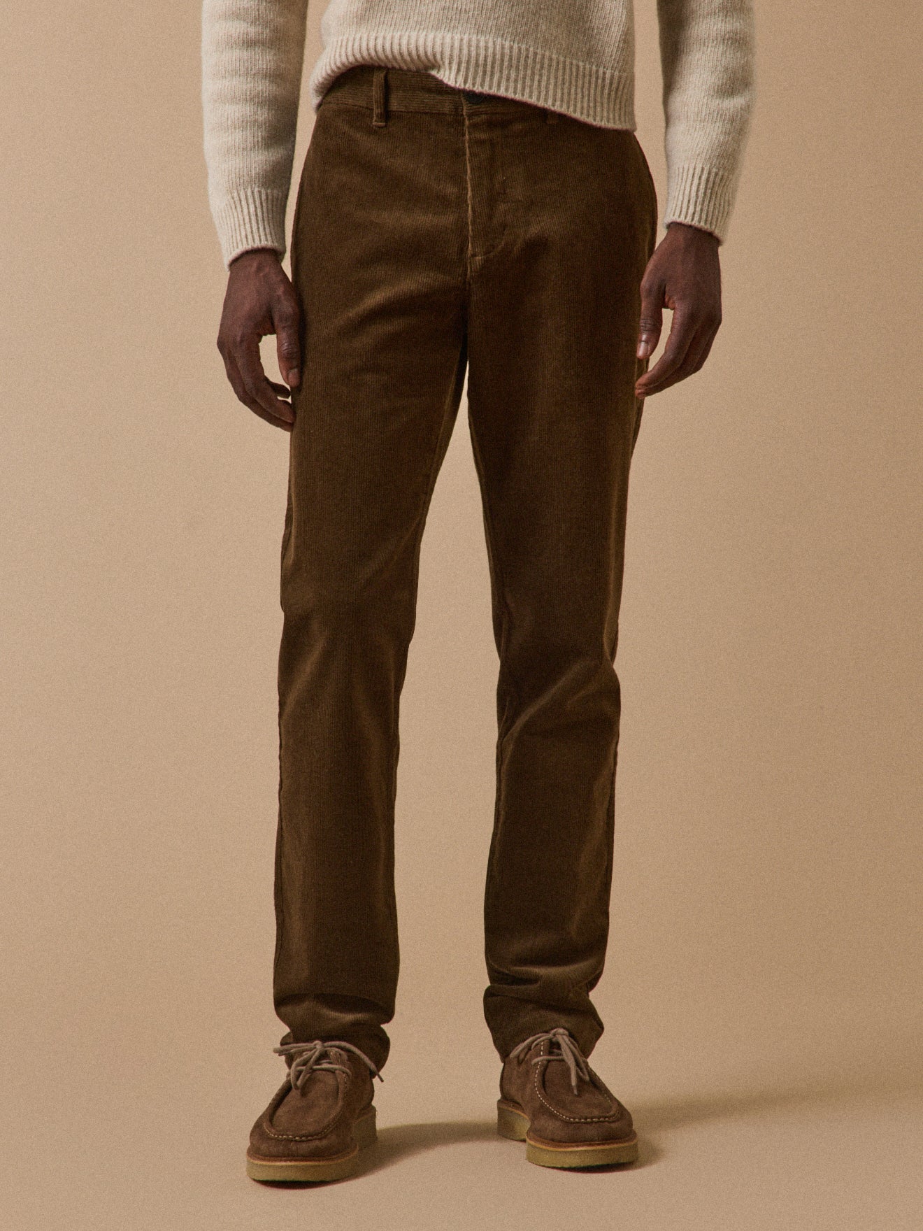 Chino velours regular homme