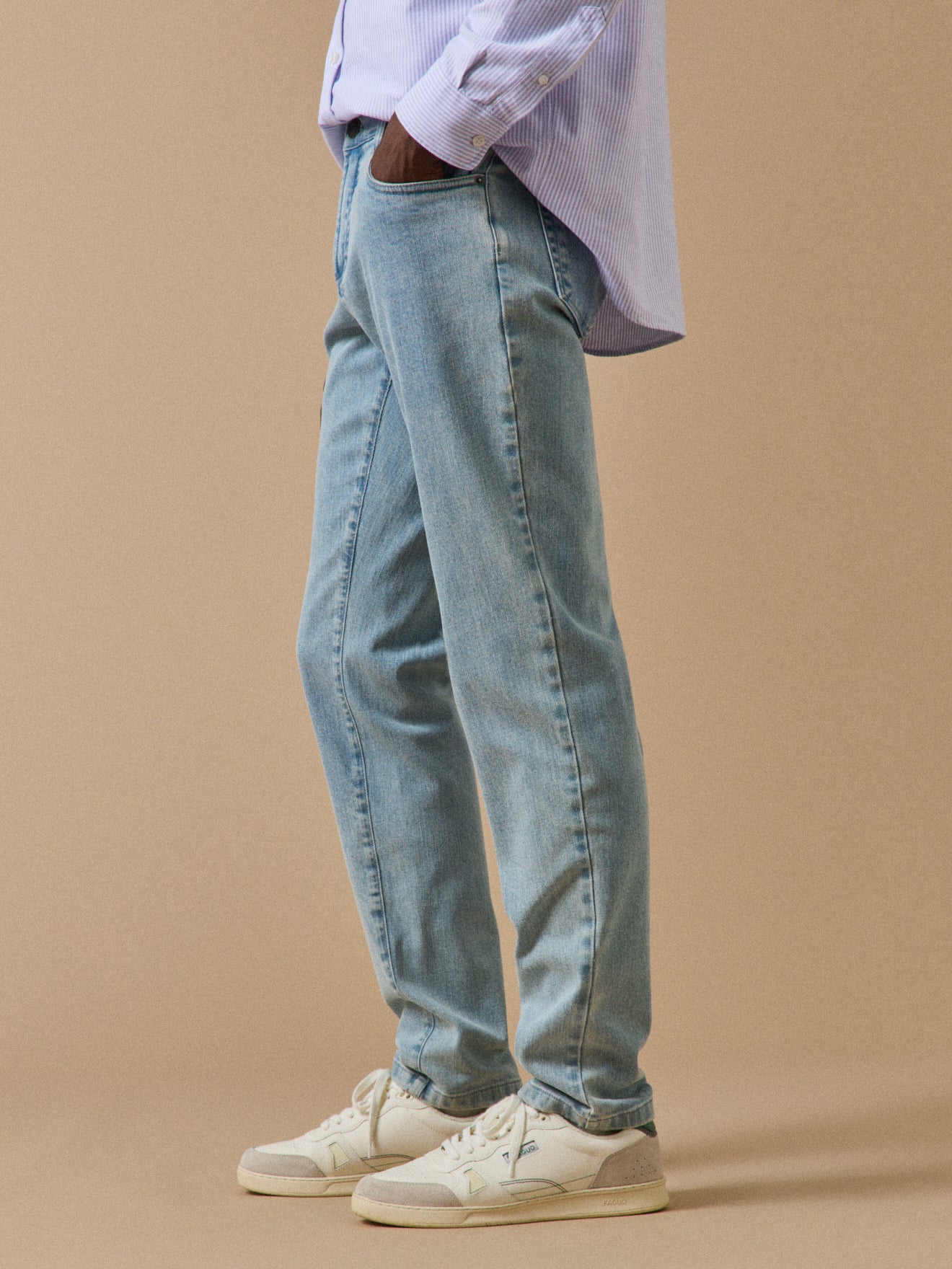 Jean regular homme - coton bio, délavage écoresponsable